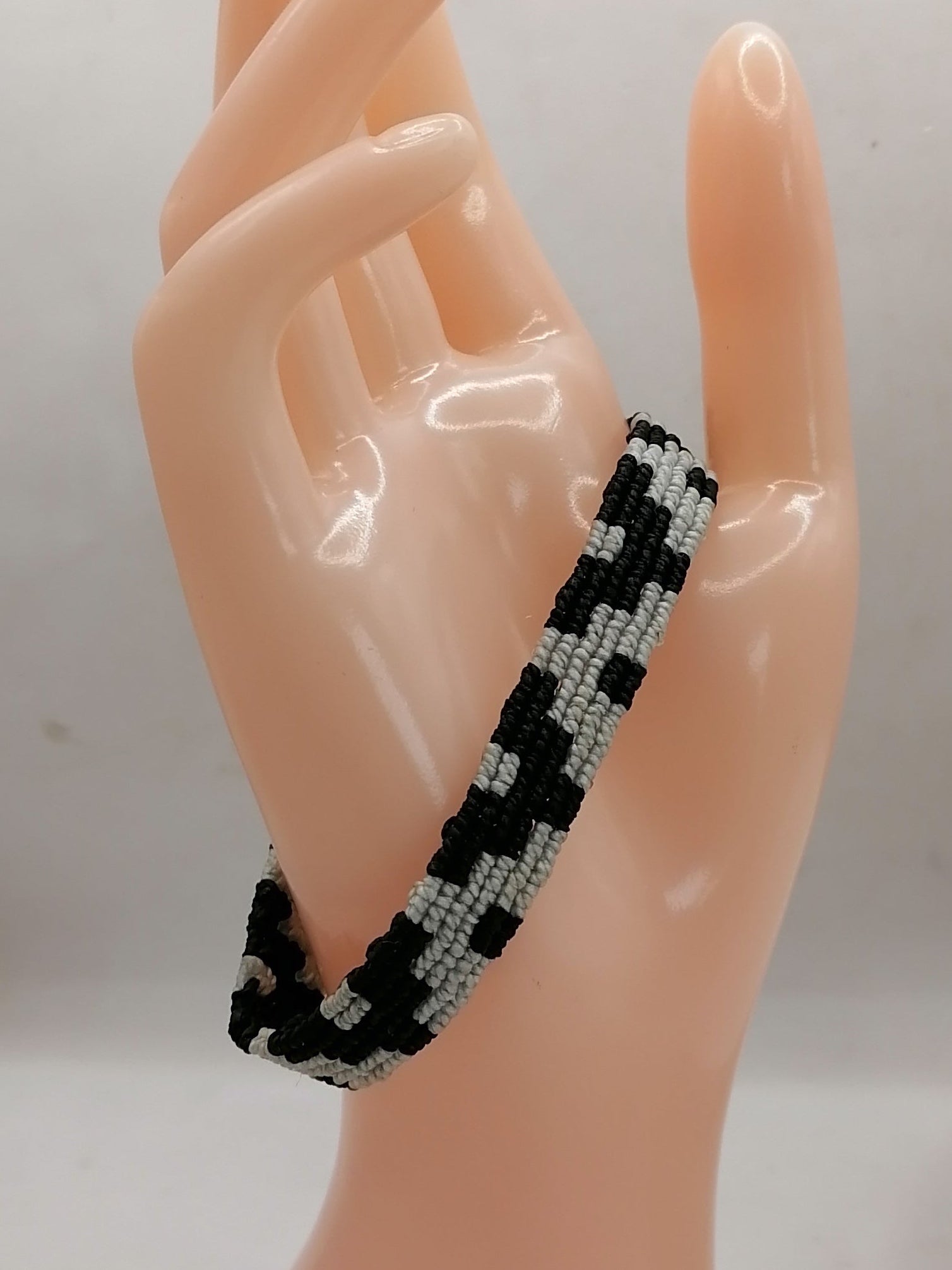 Women's Woven Macrame Thread Bracelet with Inca Chakana
