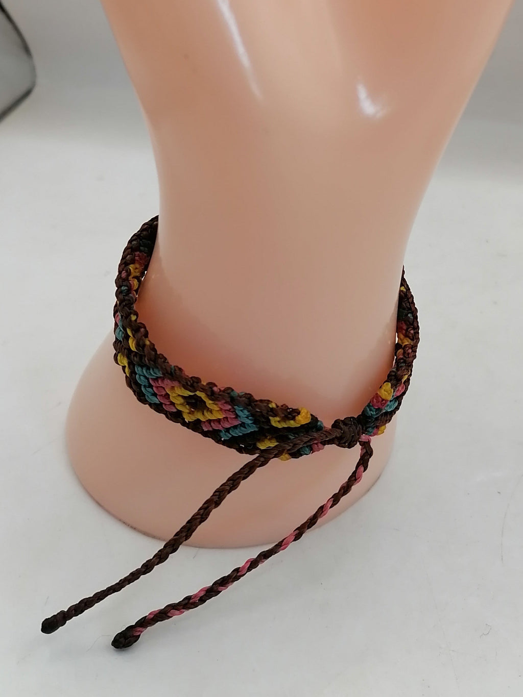 Unisex Woven Macrame Thread Bracelet with Geometric Shapes