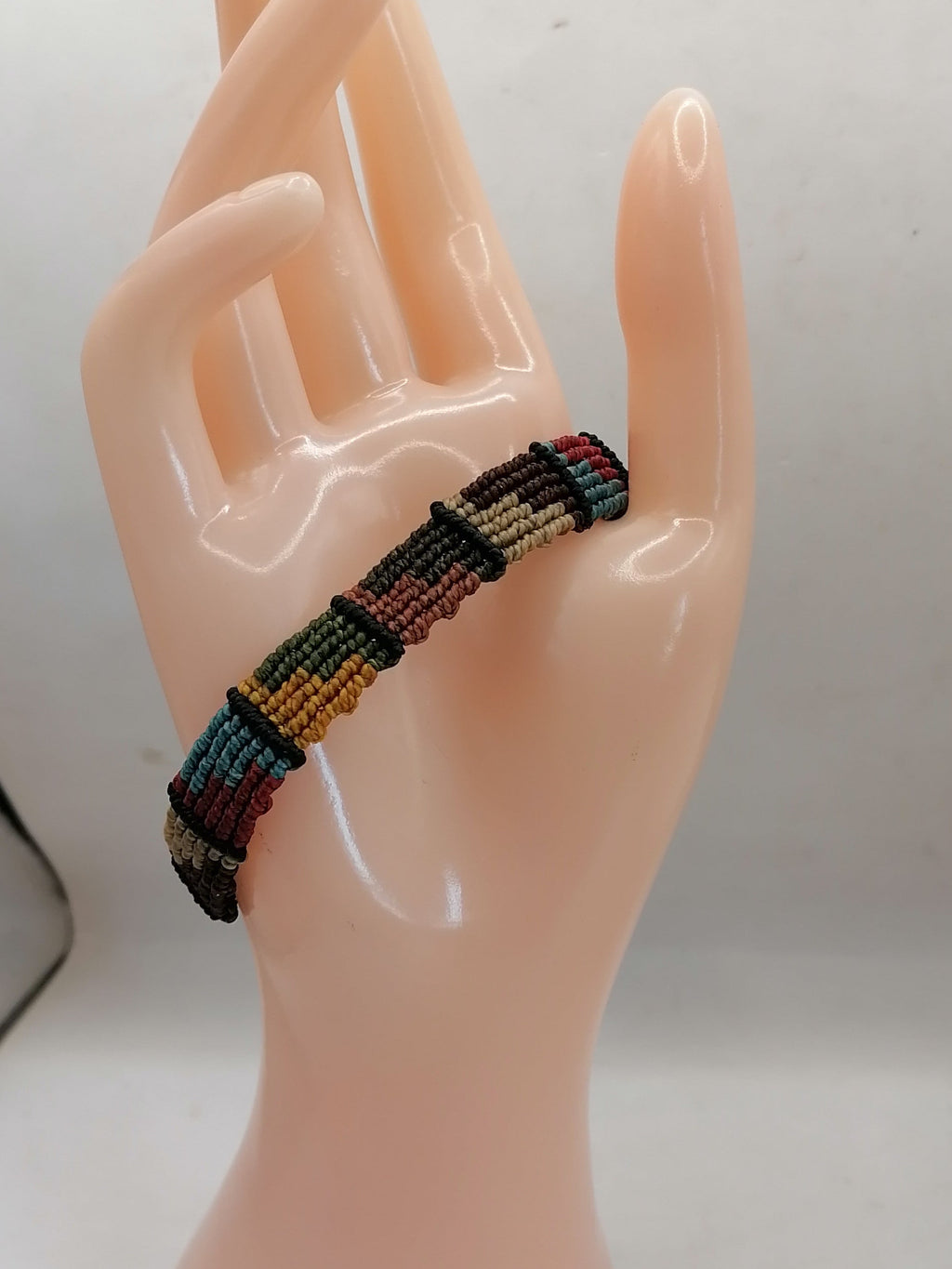 Unisex Bracelet Woven Macrame Thread Peruvian Handicraft Cusco