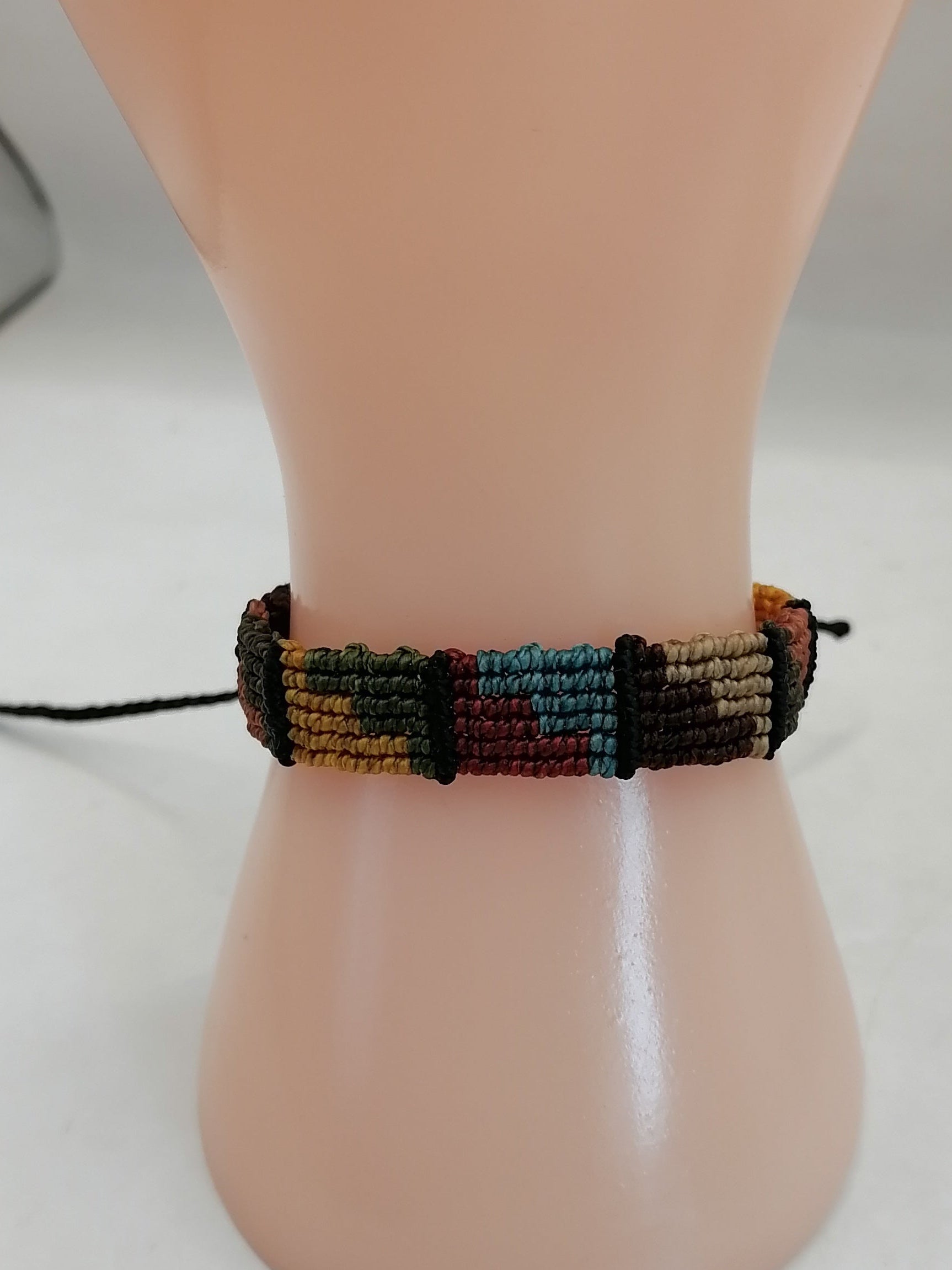 Unisex Bracelet Woven Macrame Thread Peruvian Handicraft Cusco