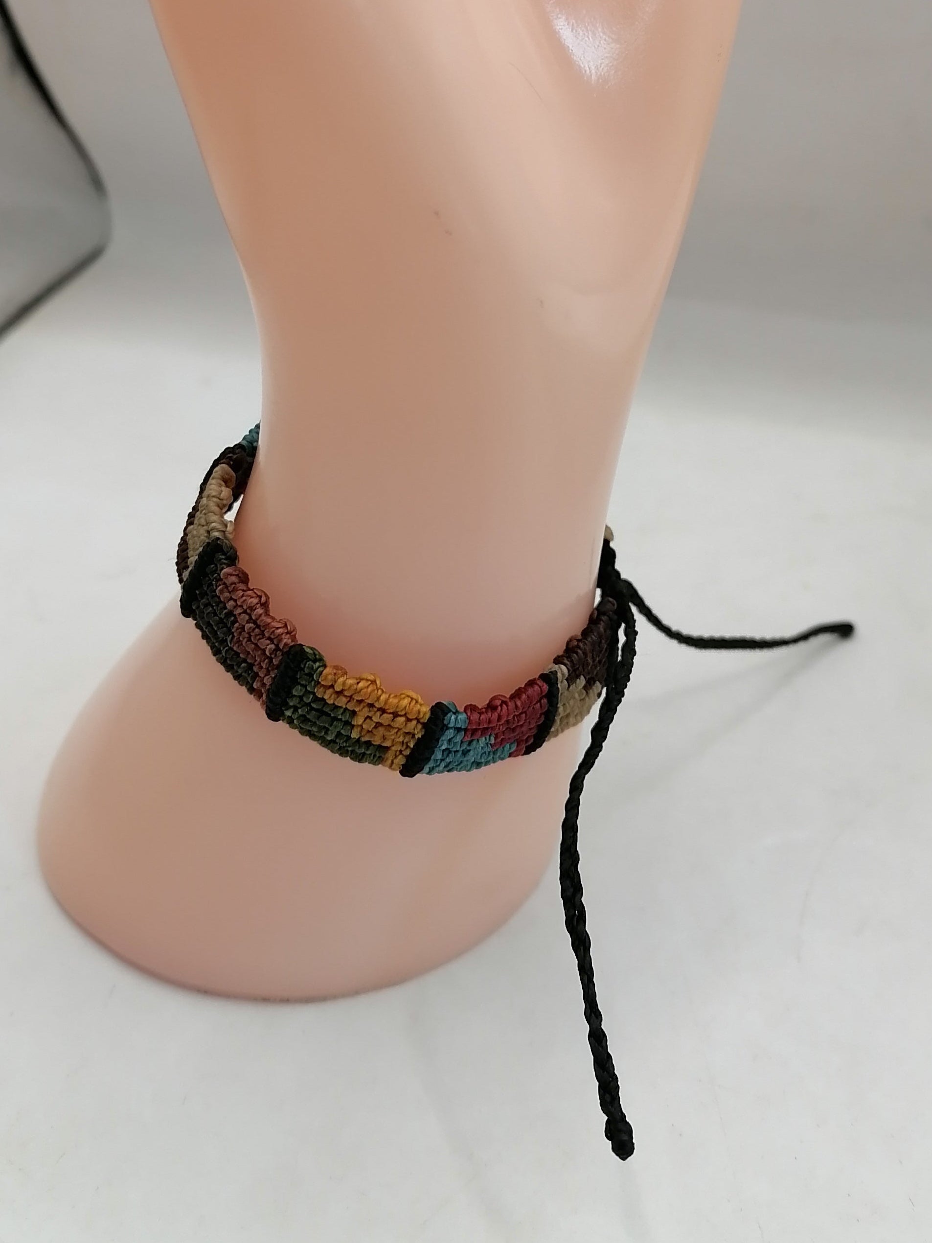 Unisex Bracelet Woven Macrame Thread Peruvian Handicraft Cusco
