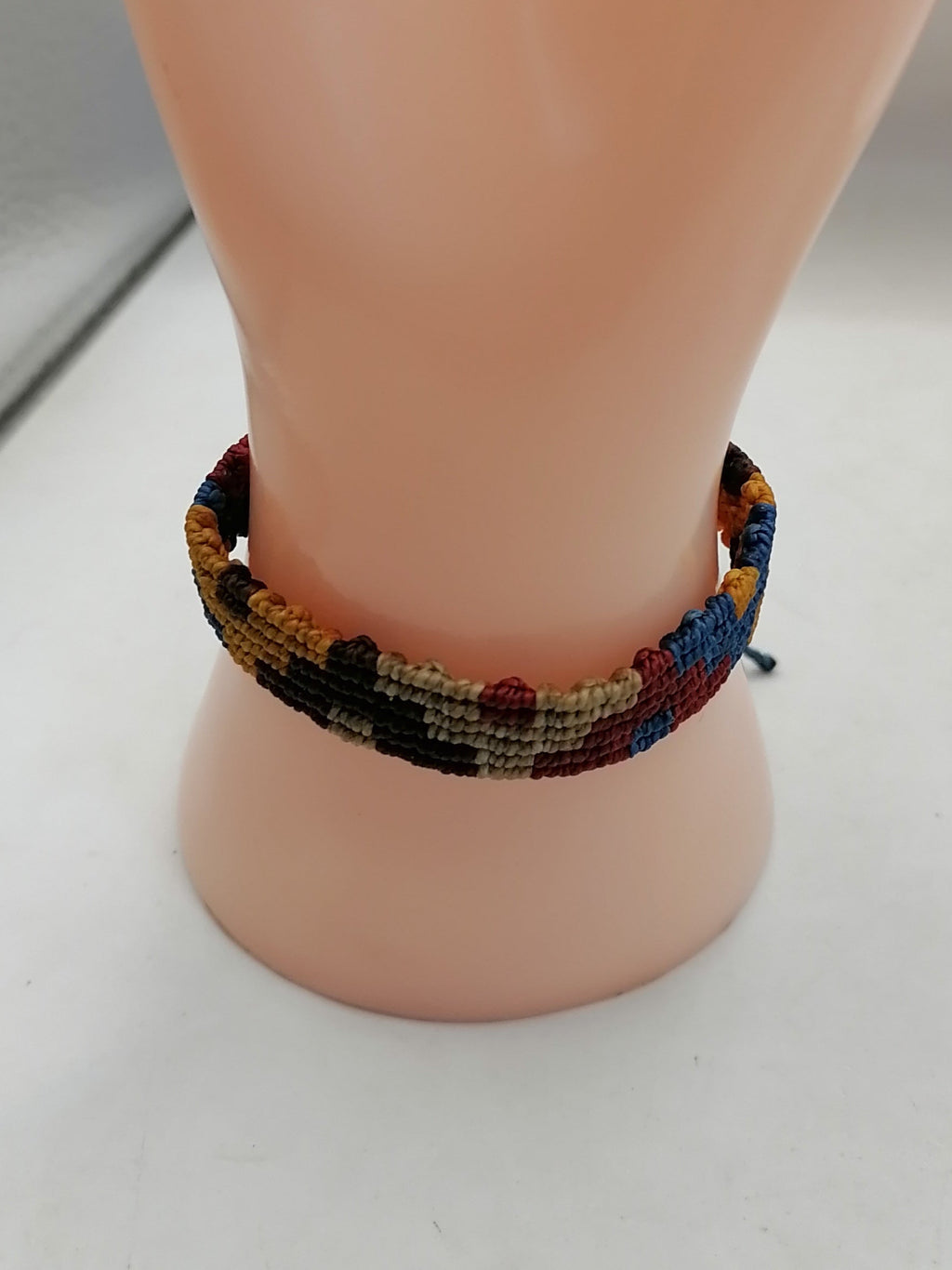 Unisex Woven Macrame Bracelet, Peruvian Handcrafted, Inca Chakana Design, Andean Cosmovision