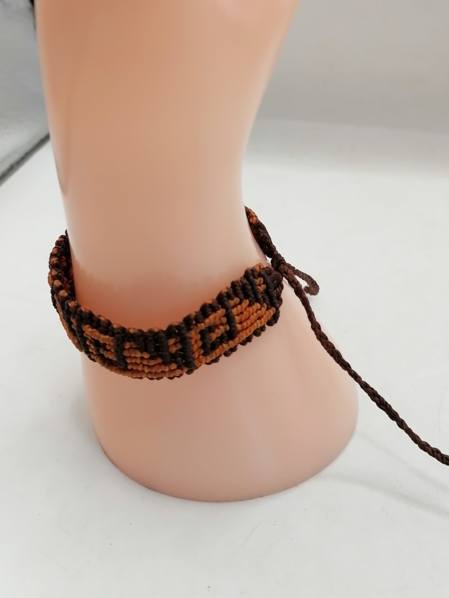 Unisex Woven Macrame Thread Bracelet Handmade Peruvian Craft Cusco