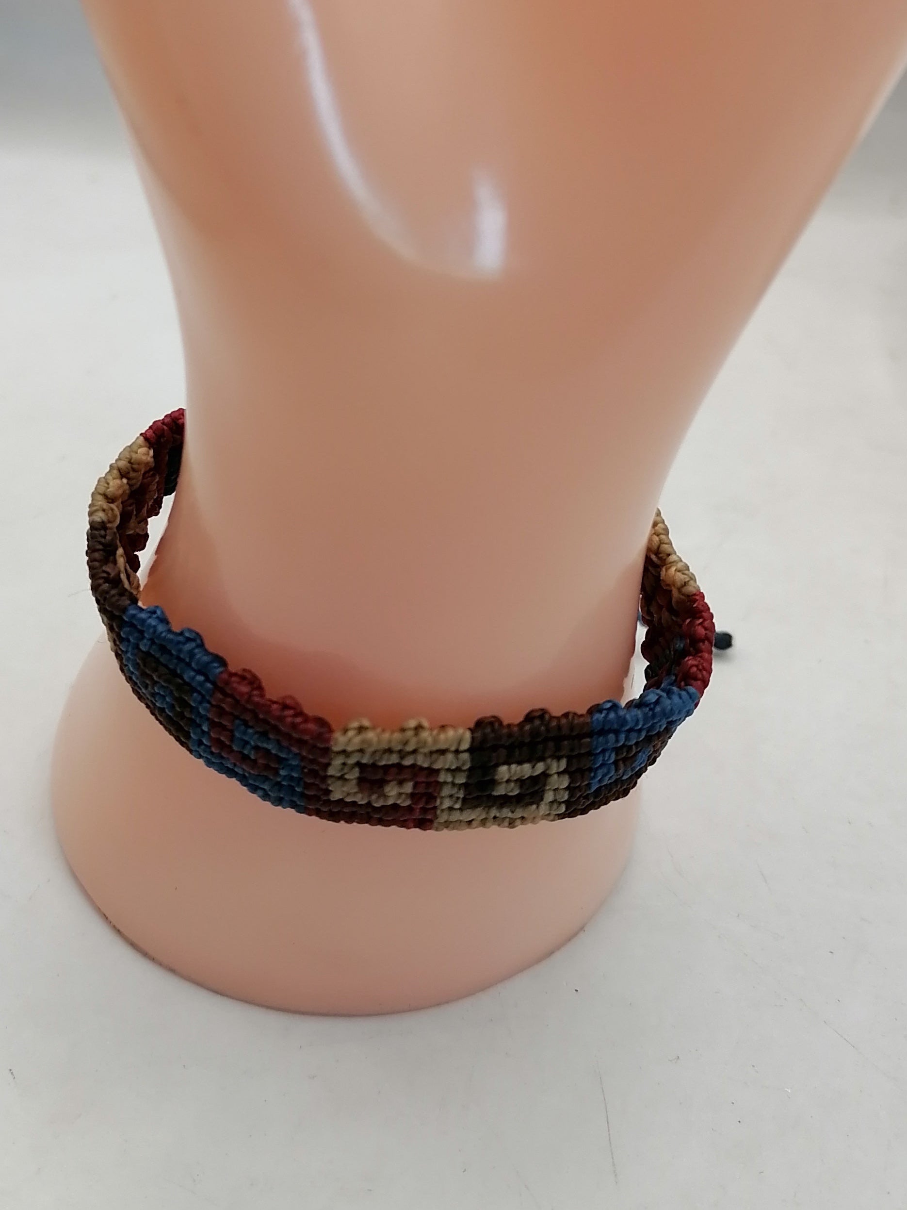 Unisex Bracelet Woven Macrame Thread Peruvian Handicraft Cusco