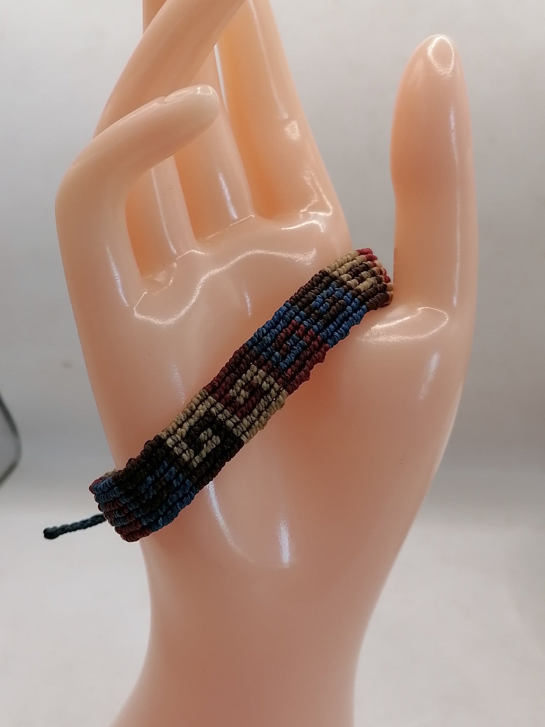 Unisex Bracelet Woven Macrame Thread Peruvian Handicraft Cusco
