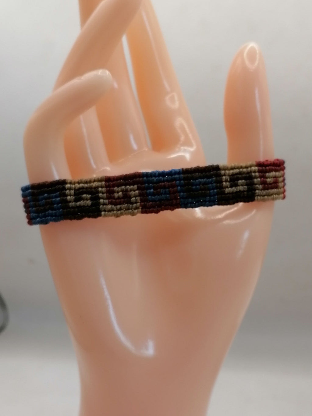 Unisex Bracelet Woven Macrame Thread Peruvian Handicraft Cusco