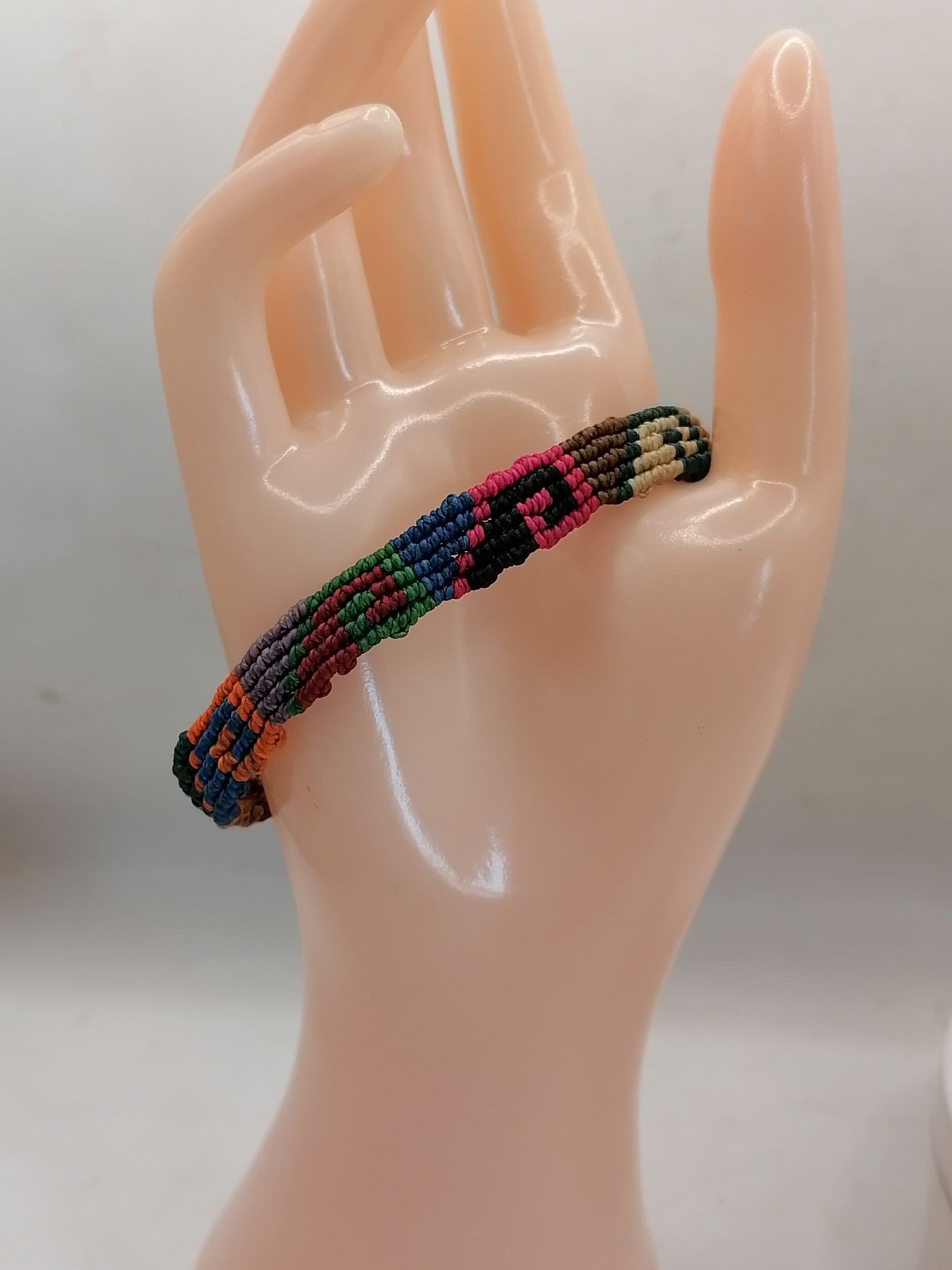 Unisex Bracelet Woven Macrame Thread Peruvian Handicraft Cusco