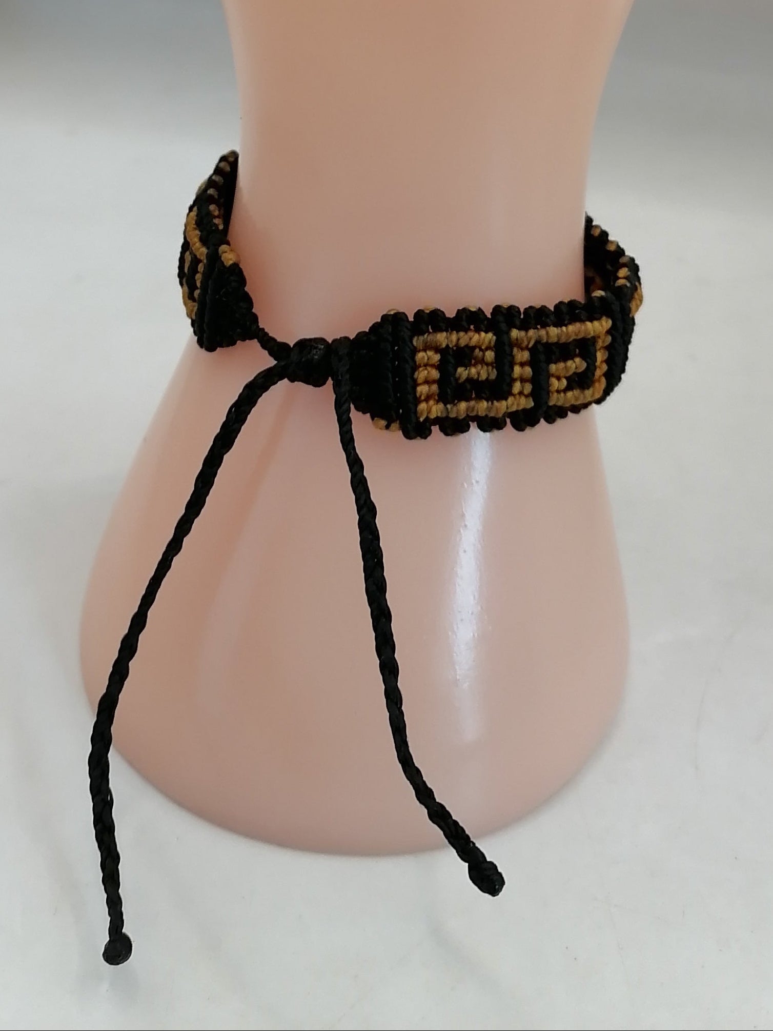 Handmade Macrame Bracelet with Labyrinth Designs
