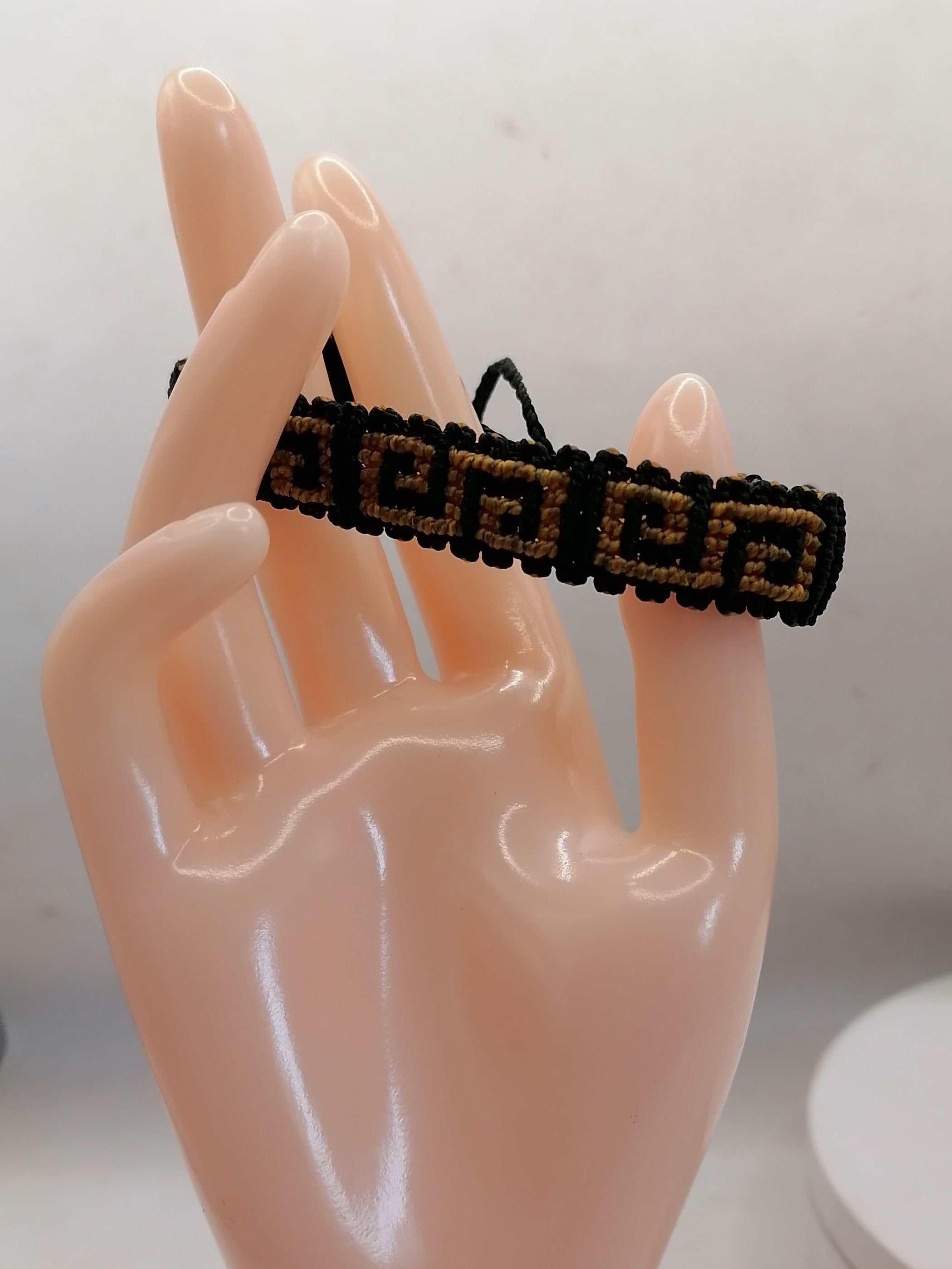 Handmade Macrame Bracelet with Labyrinth Designs