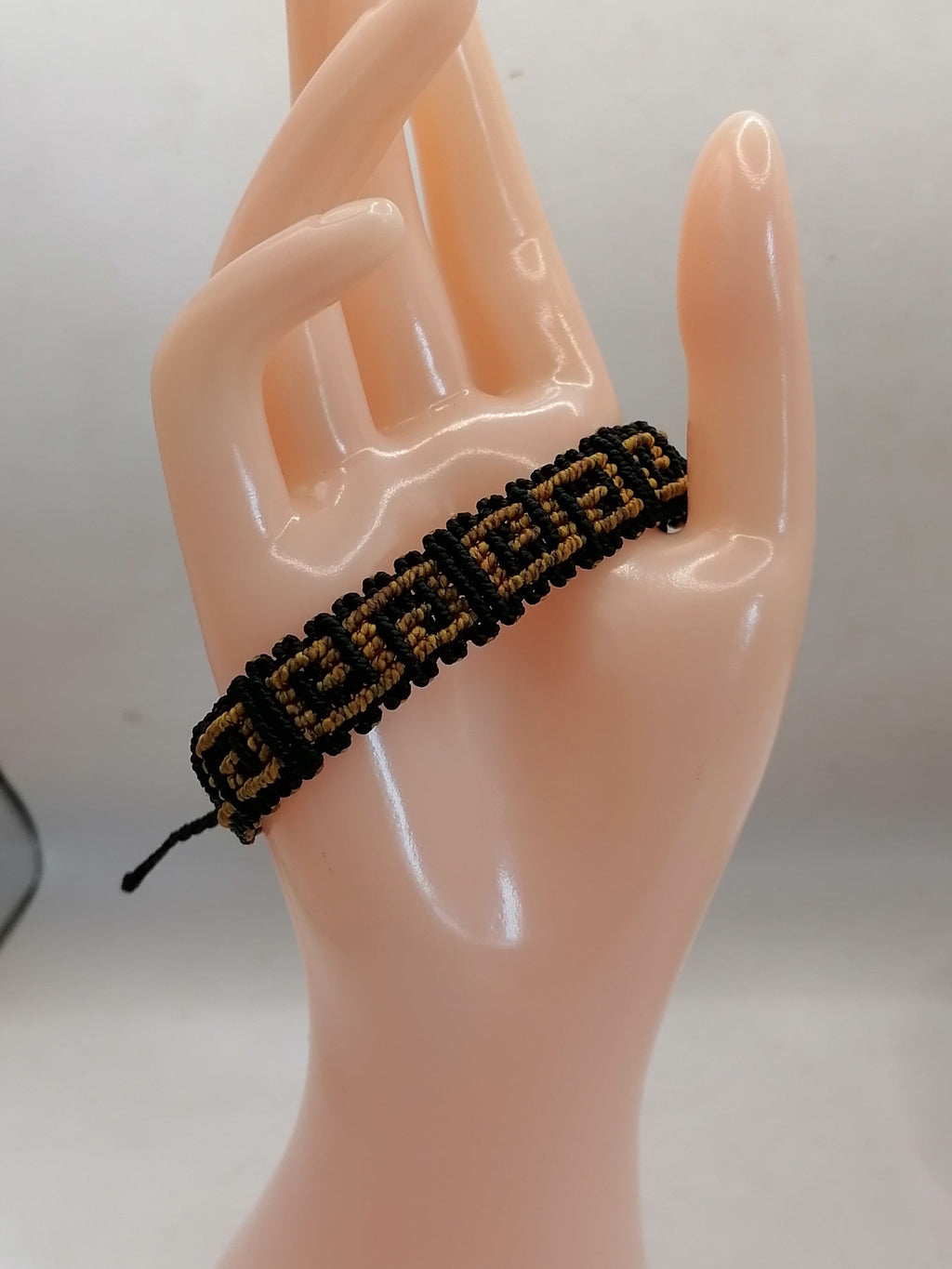 Handmade Macrame Bracelet with Labyrinth Designs