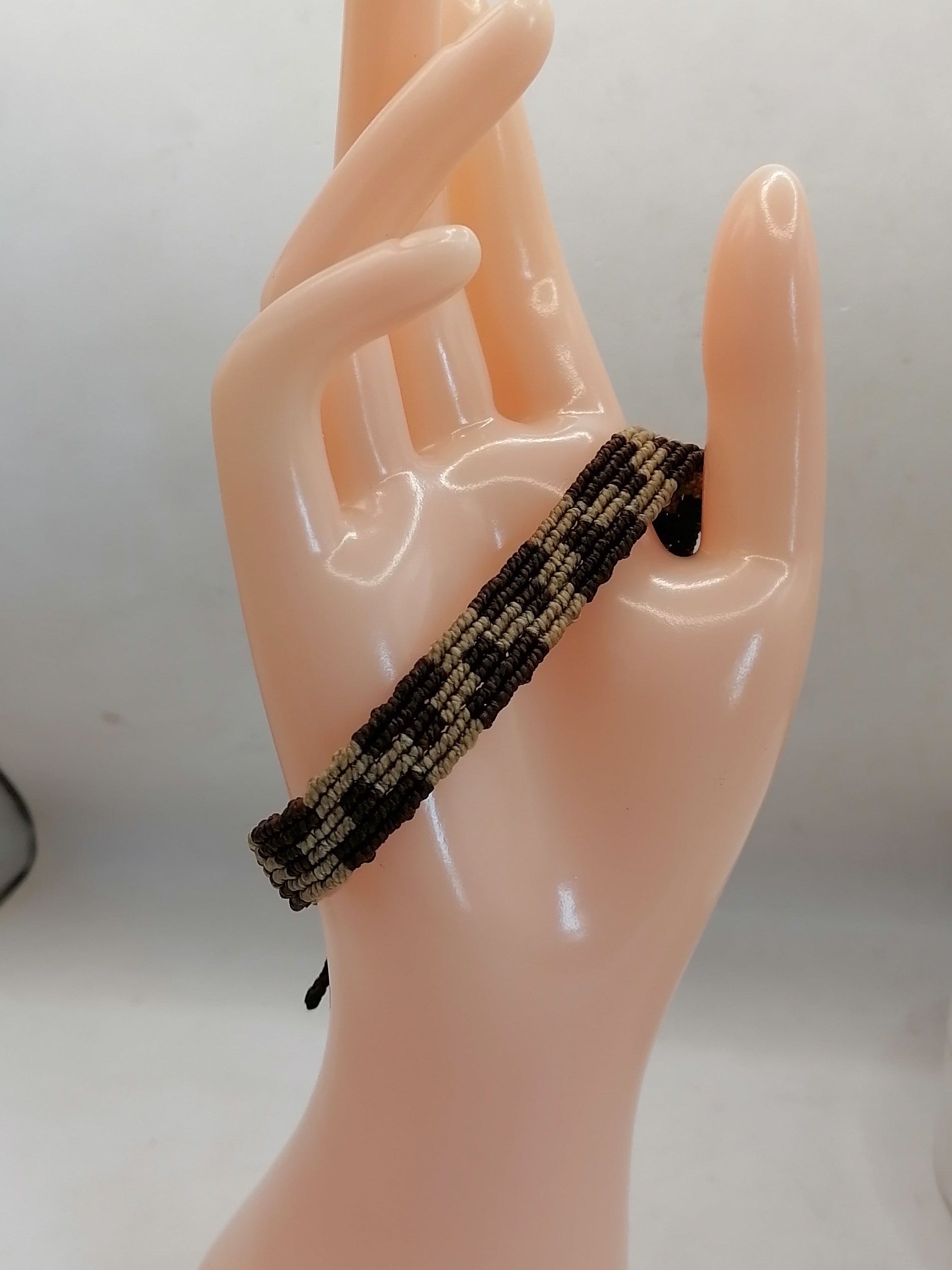 Handmade Macrame Bracelet with Labyrinth Designs