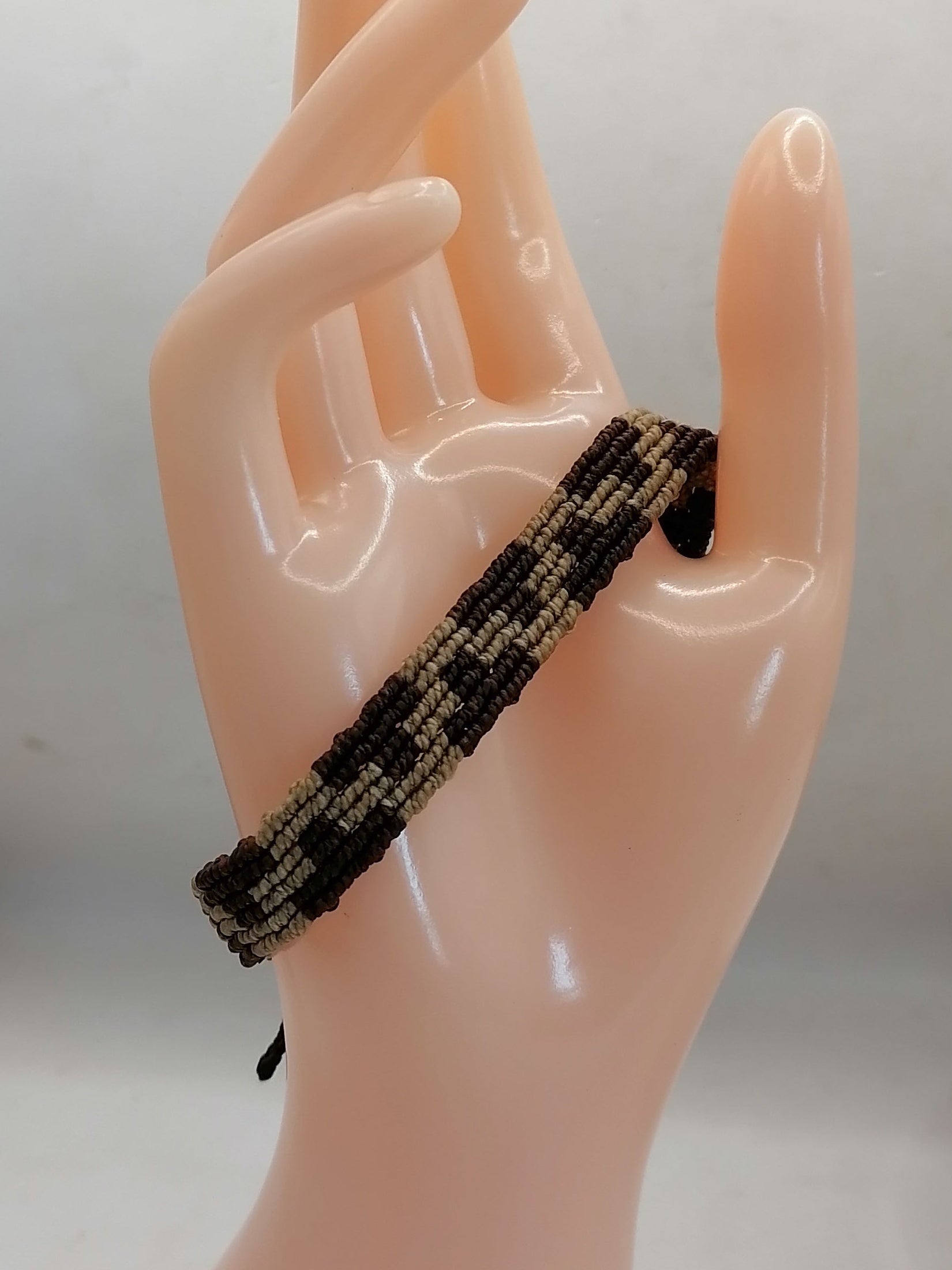 Handmade Macrame Bracelet with Labyrinth Designs