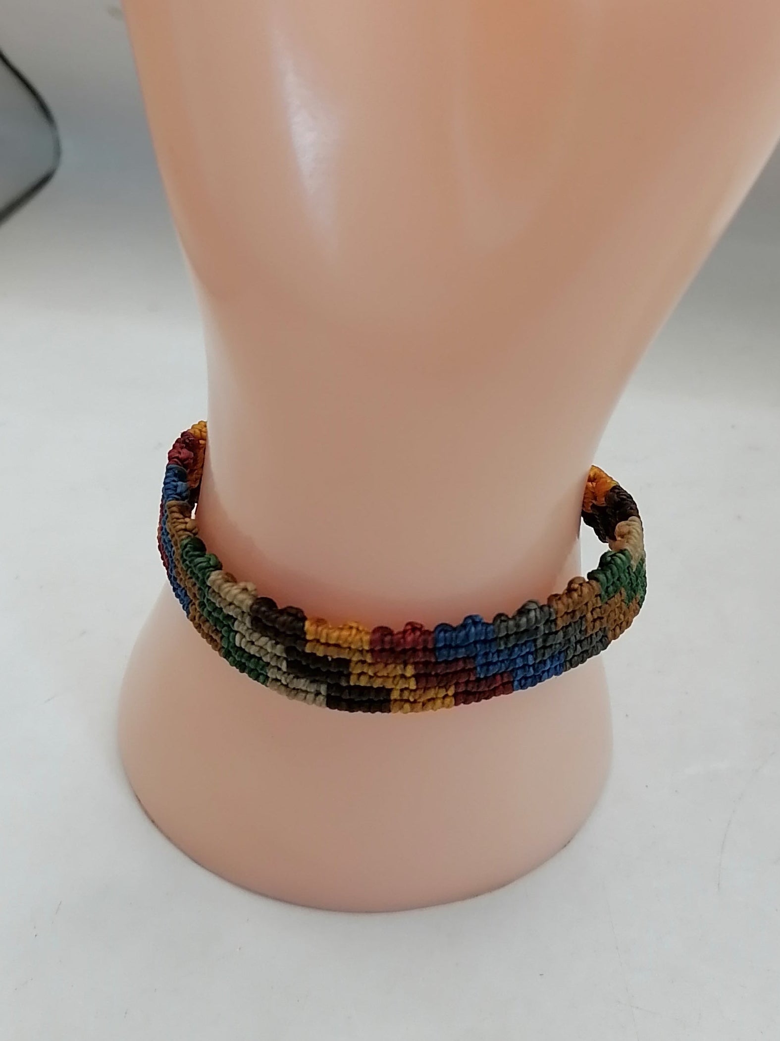 Unisex Bracelet Woven Macrame Thread Geometric DesignS