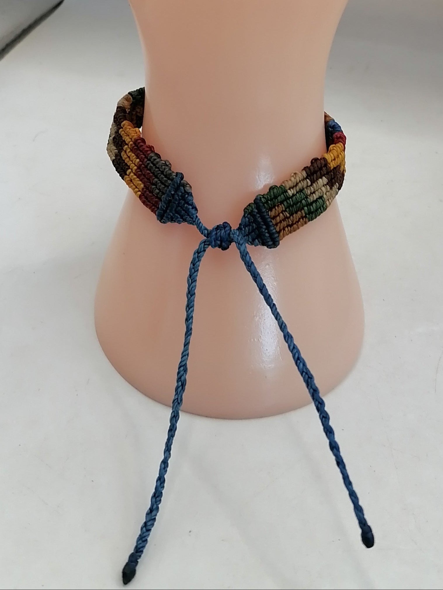Unisex Bracelet Woven Macrame Thread Geometric DesignS