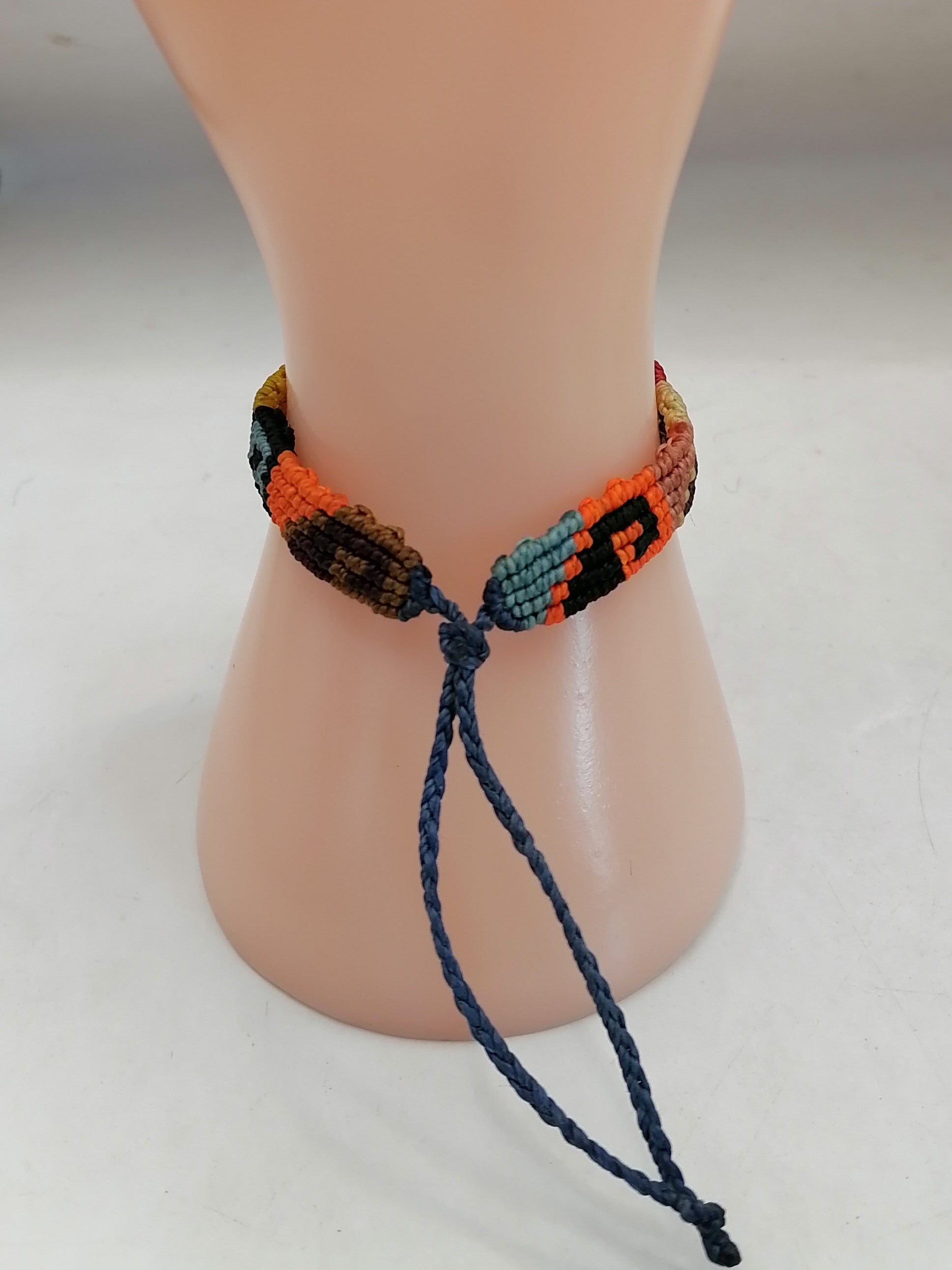 Unisex Bracelet Woven Macrame Thread Peruvian Handicraft Cusco