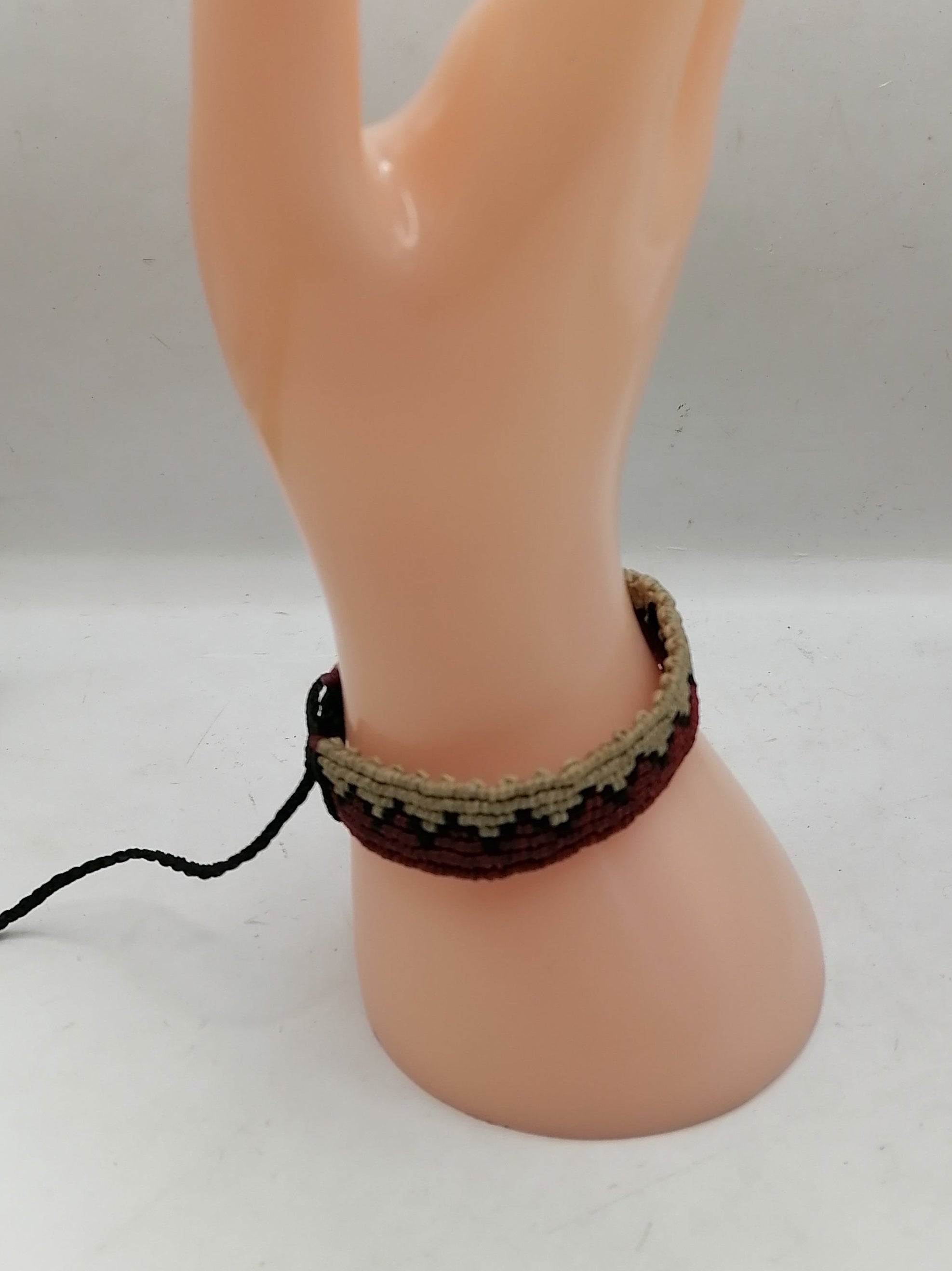 Unisex Bracelet Woven Macrame Thread Peruvian Handicraft Cusco