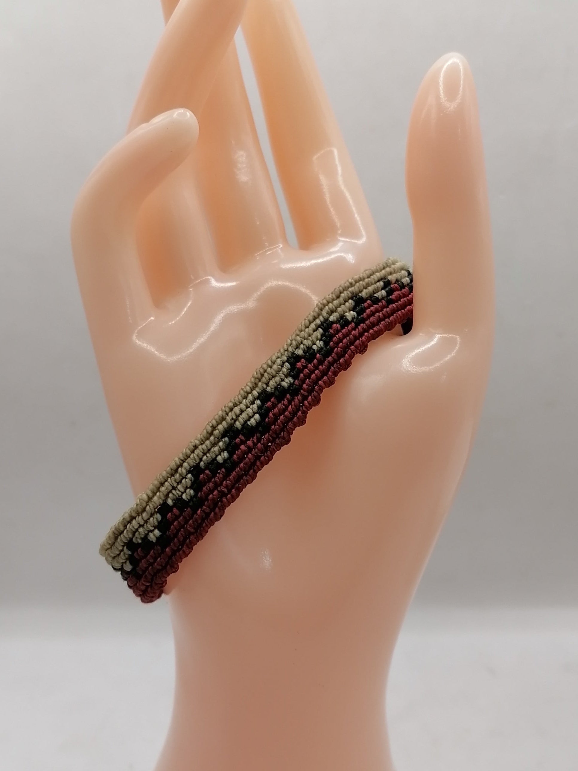 Unisex Bracelet Woven Macrame Thread Peruvian Handicraft Cusco