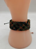 Unisex Woven Macrame Thread Bracelet with Square Design, Peruvian Handicraft from Cusco