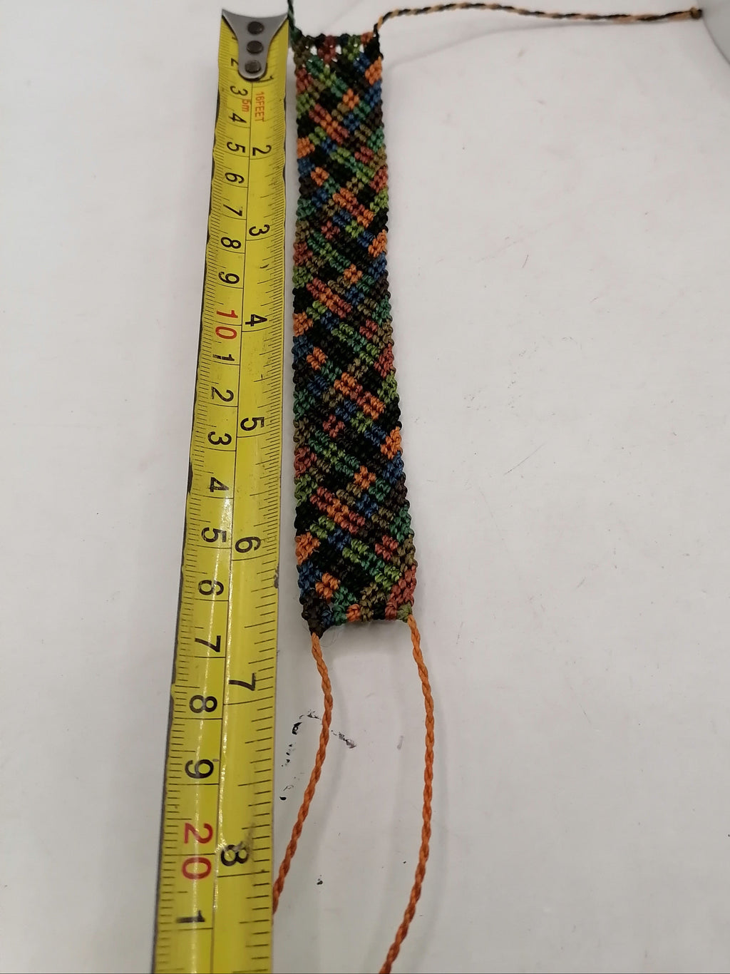 Unisex Woven Macrame Thread Bracelet with Square Design, Peruvian Handicraft from Cusco