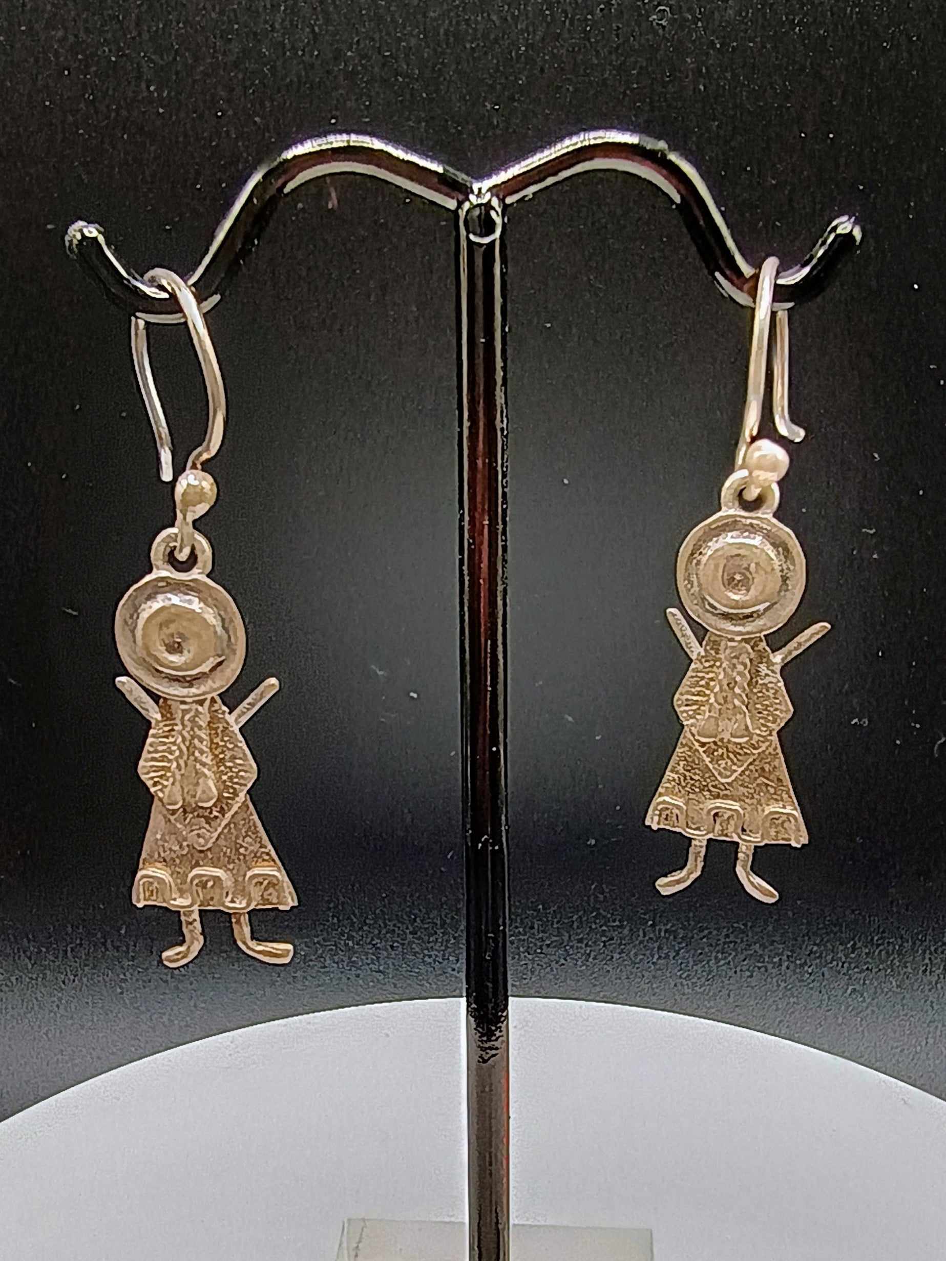 Women's Earrings, 950 Sterling Silver, Handmade by Peruvian Artisans in Cusco
