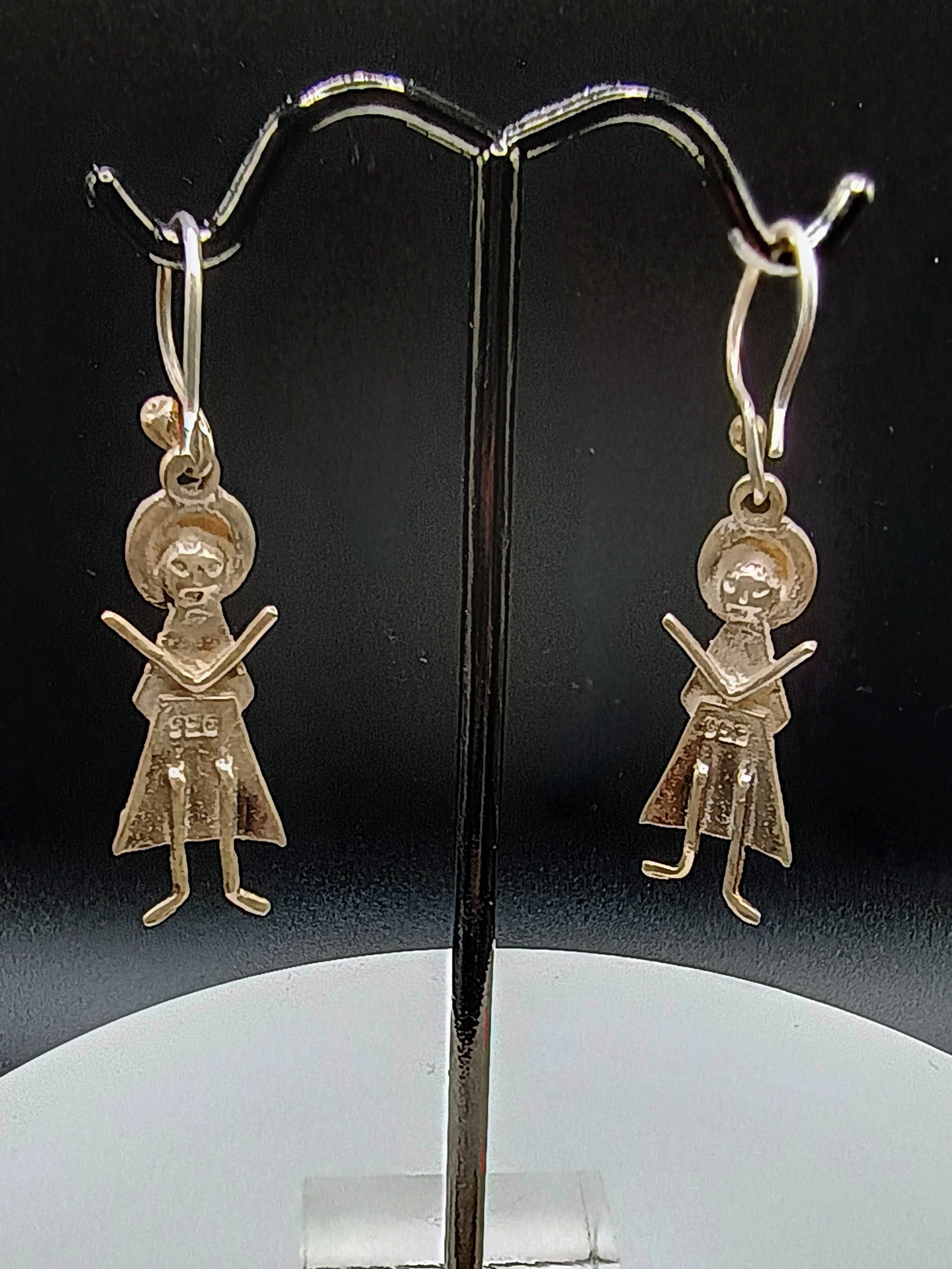Women's Earrings, 950 Sterling Silver, Handmade by Peruvian Artisans in Cusco