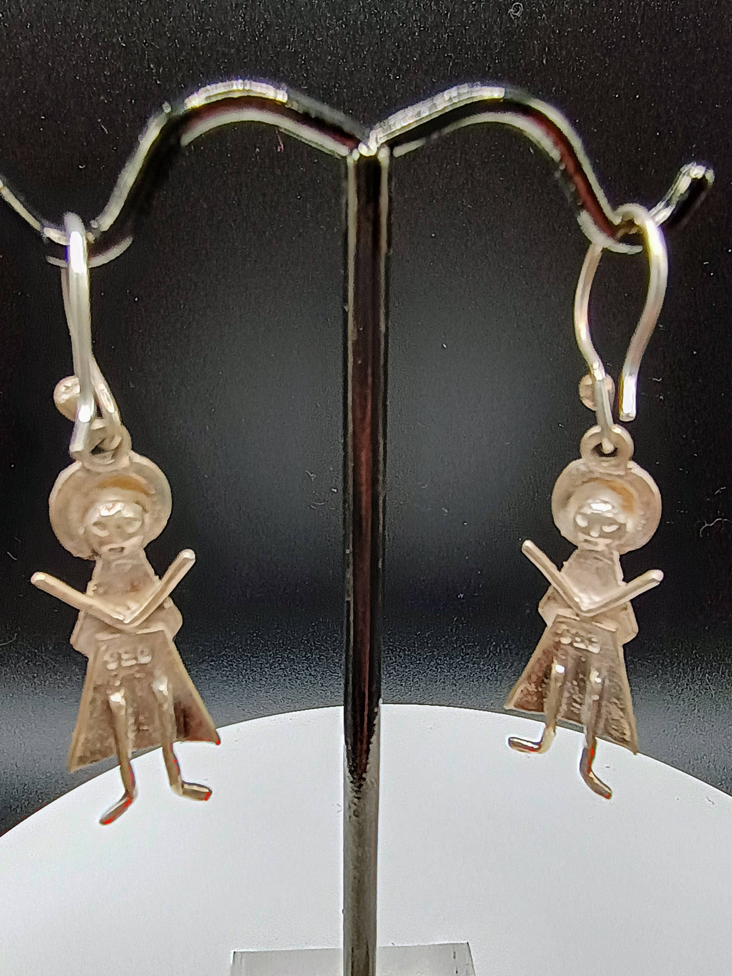 Women's Earrings, 950 Sterling Silver, Handmade by Peruvian Artisans in Cusco