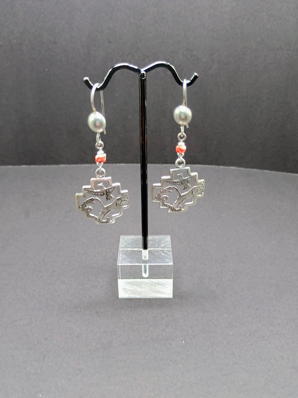 Handmade 950 Sterling Silver Earrings Andean Trilogy Chakana