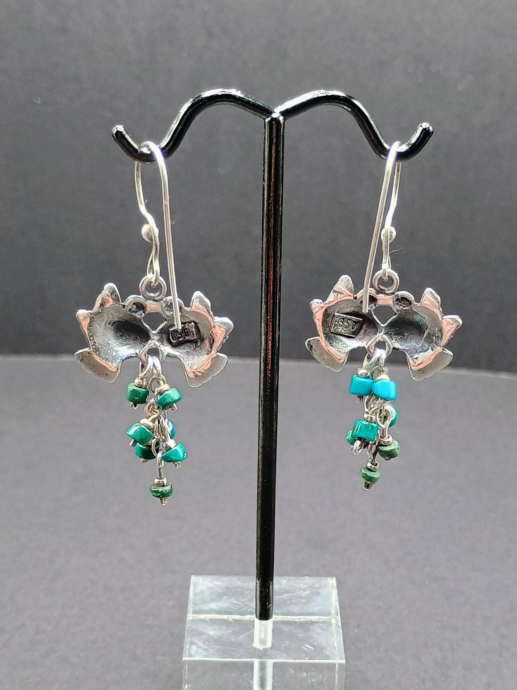Women's Earrings, 950 Sterling Silver, Peruvian Handicraft, Cusco