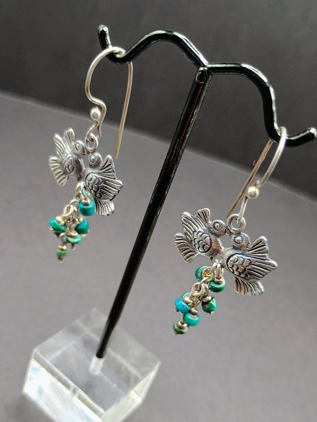 Women's Earrings, 950 Sterling Silver, Peruvian Handicraft, Cusco