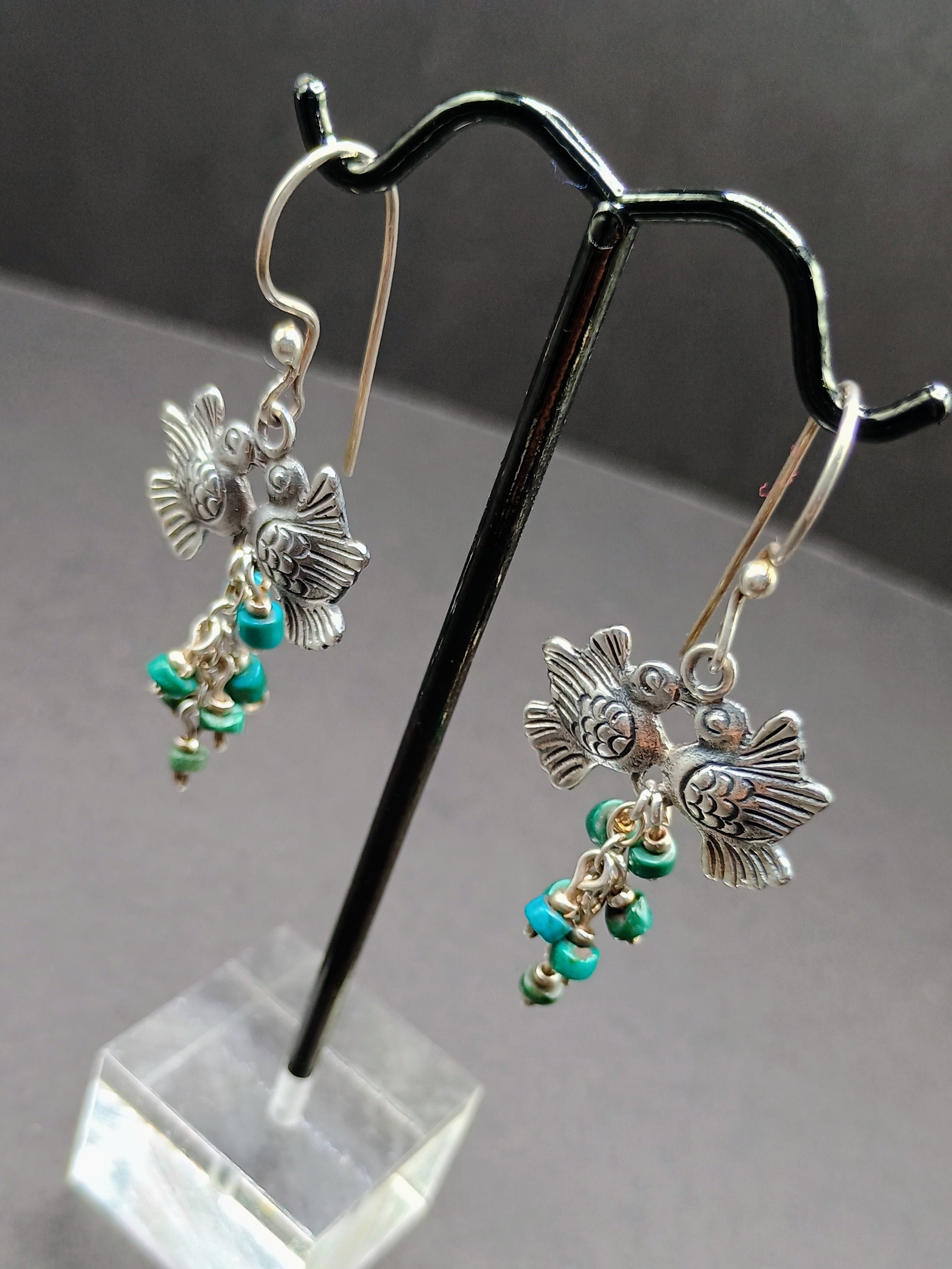 Women's Earrings, 950 Sterling Silver, Peruvian Handicraft, Cusco