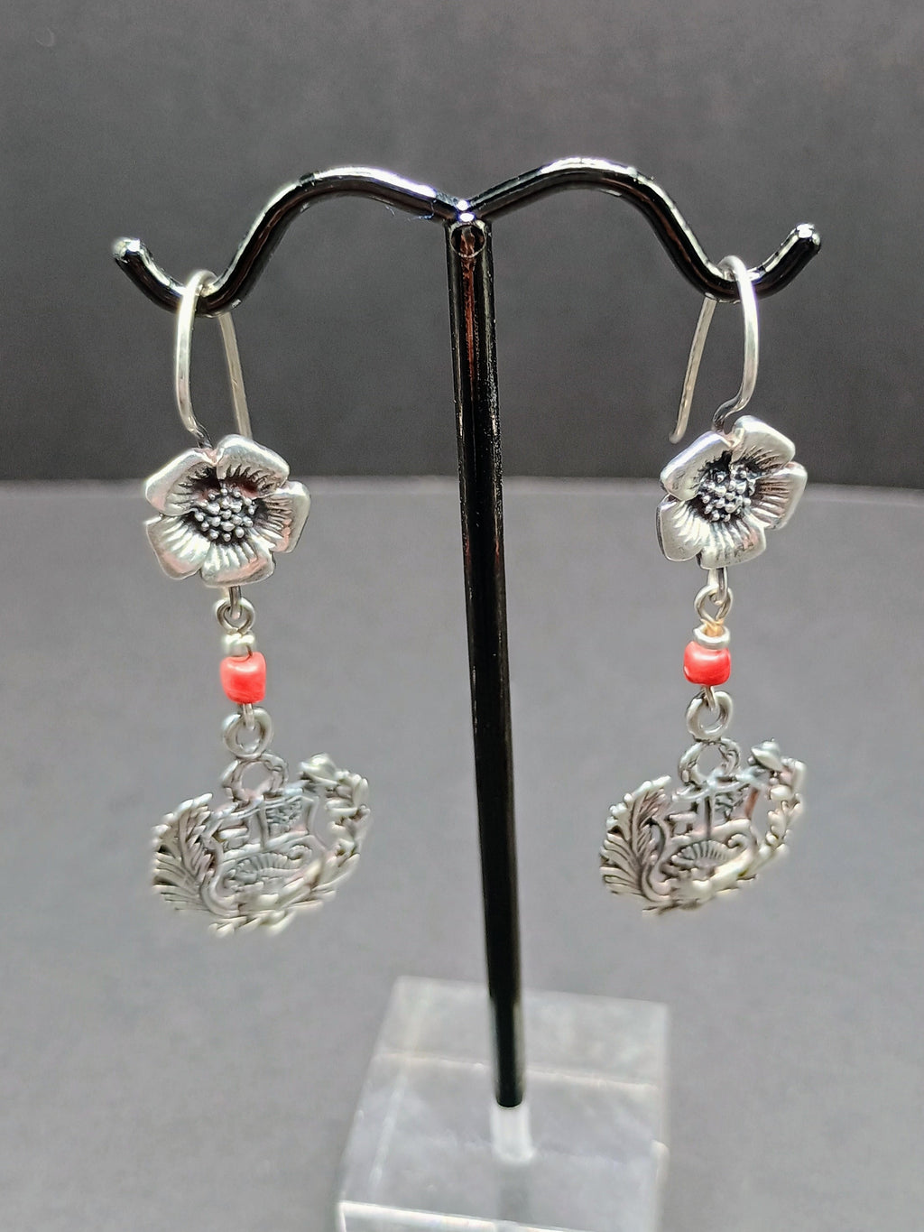 Women's Earrings Sterling Silver 950 National Coat of Arms