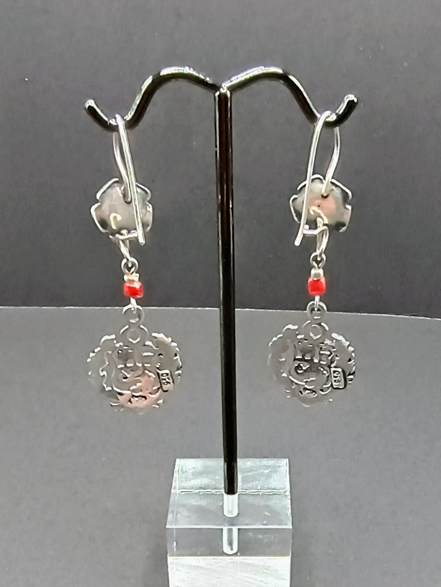 Women's Earrings Sterling Silver 950 National Coat of Arms