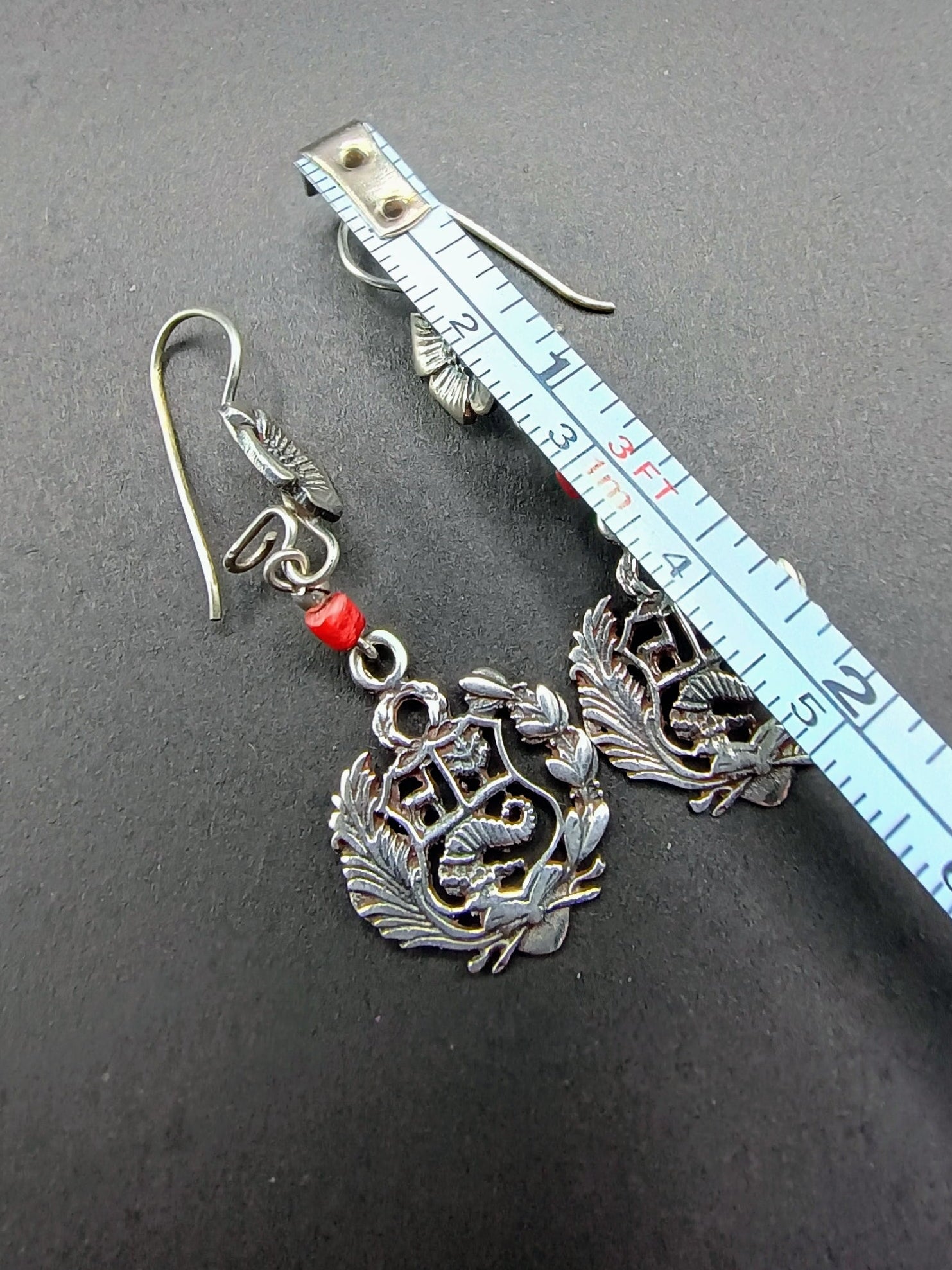 Women's Earrings Sterling Silver 950 National Coat of Arms