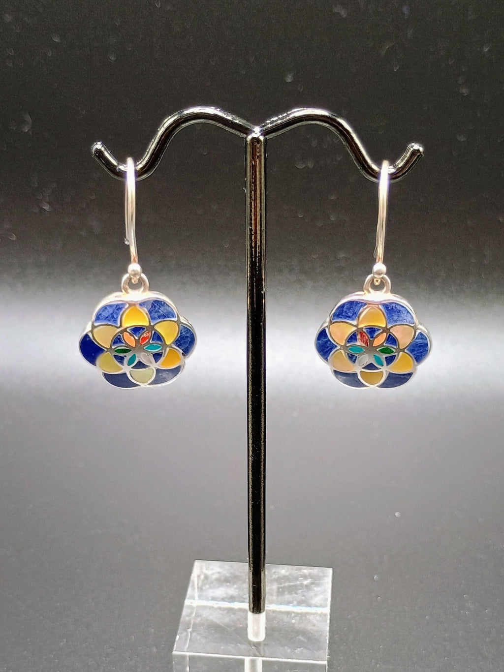 Sterling Silver 950 Coca Leaf Drop Earrings Spiritual Amulet