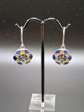 Sterling Silver 950 Coca Leaf Drop Earrings Spiritual Amulet