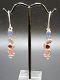 Inca Snake Earrings, Peruvian Sterling Silver 950, Handmade