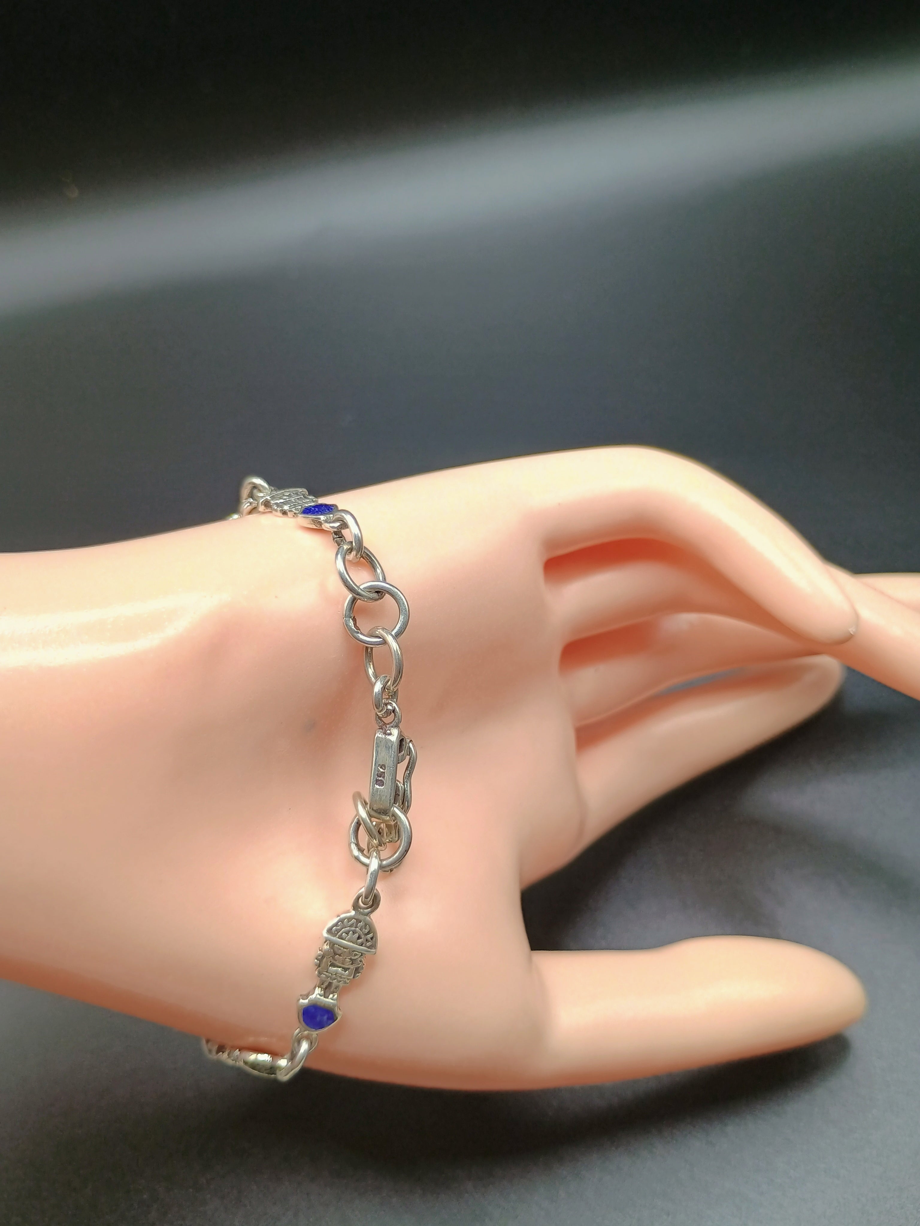 Unisex Handmade Bracelet in 950 Sterling Silver by Tumi