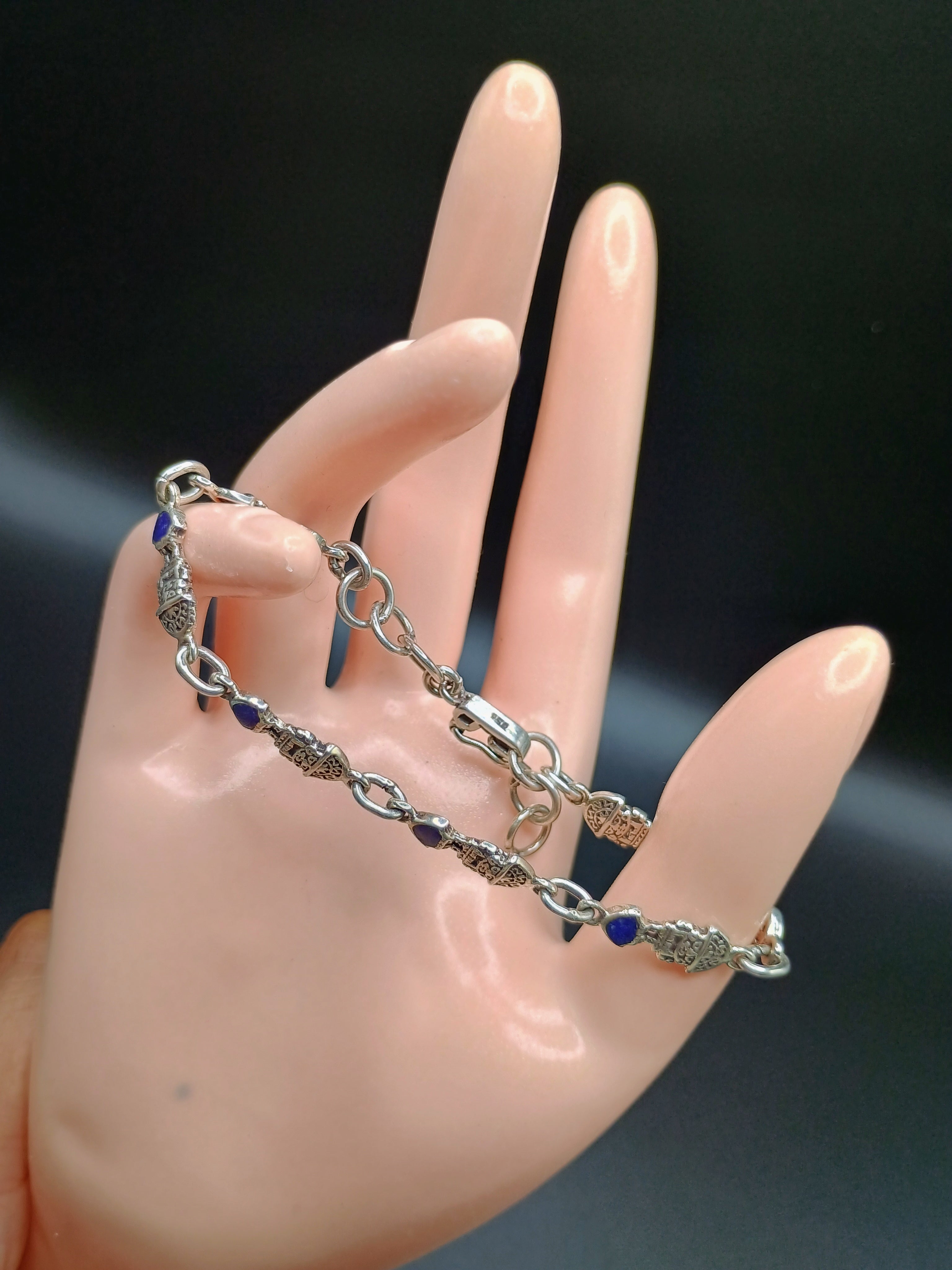Unisex Handmade Bracelet in 950 Sterling Silver by Tumi