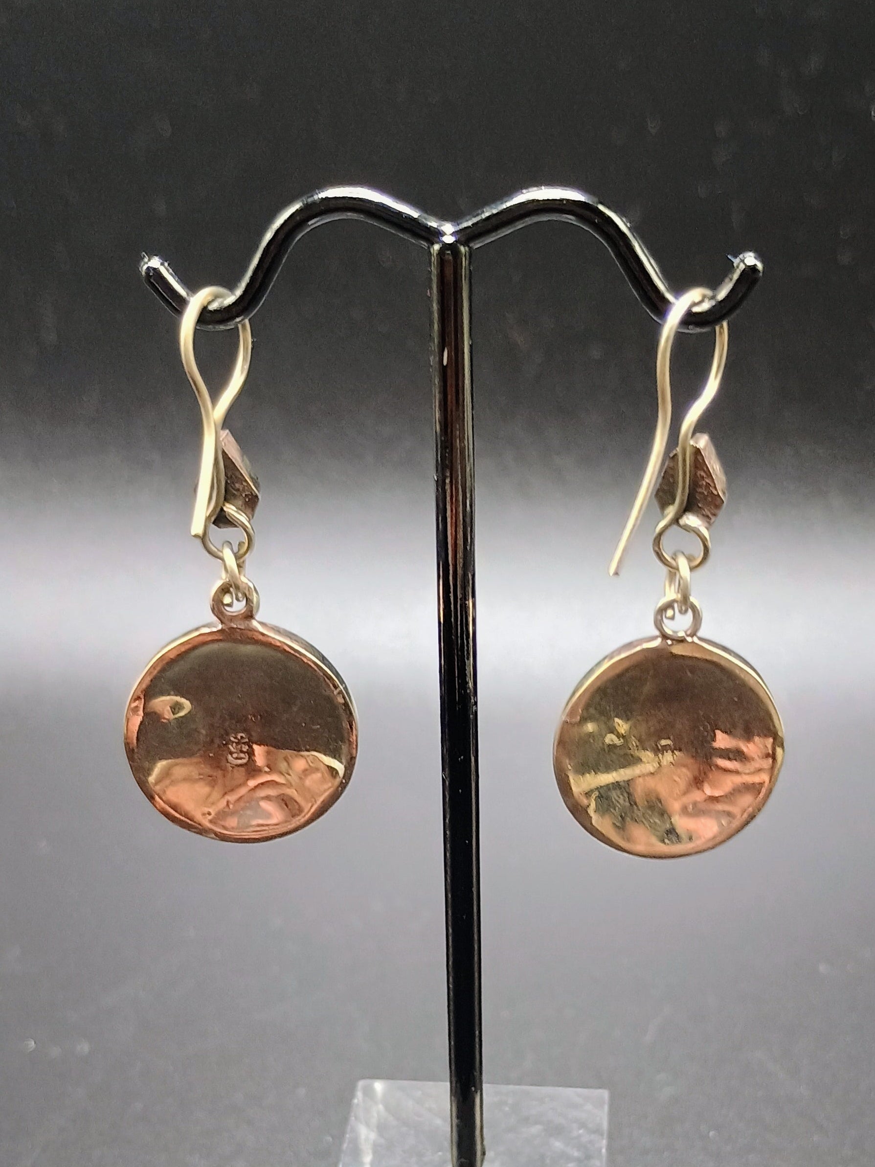 Sterling Silver 950 Earrings for Women, Machu Picchu Design with Inlaid Stone
