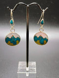 Women's Earrings in 950 Sterling Silver, Machu Picchu Design