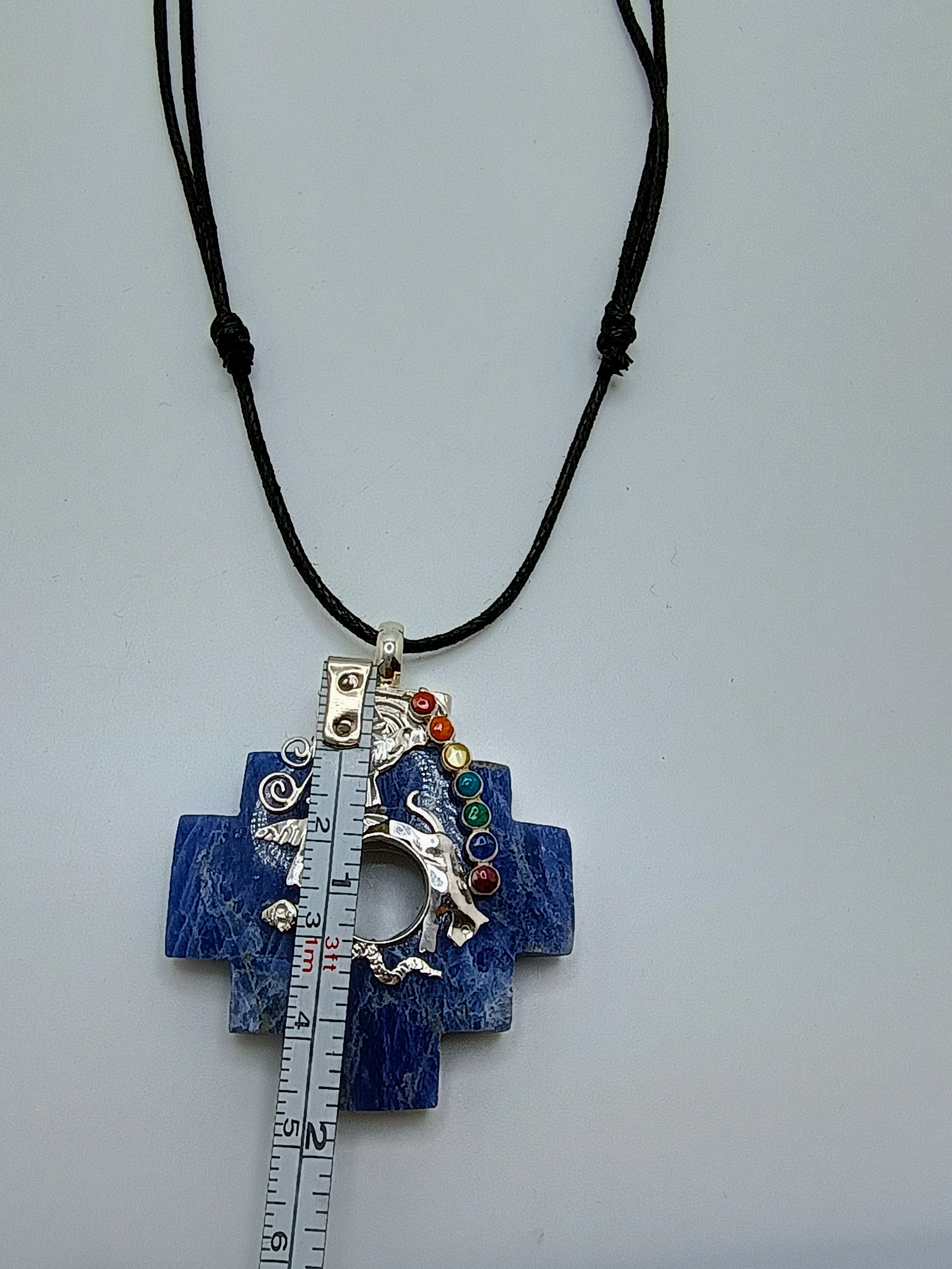 Adjustable Necklace Sterling Silver 950 Natural Stone