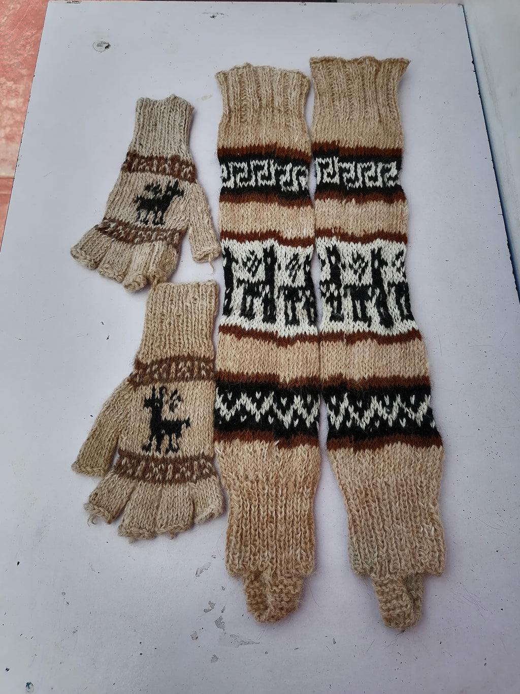 Warm Winter Alpaca Wool Knitted Leg Warmer