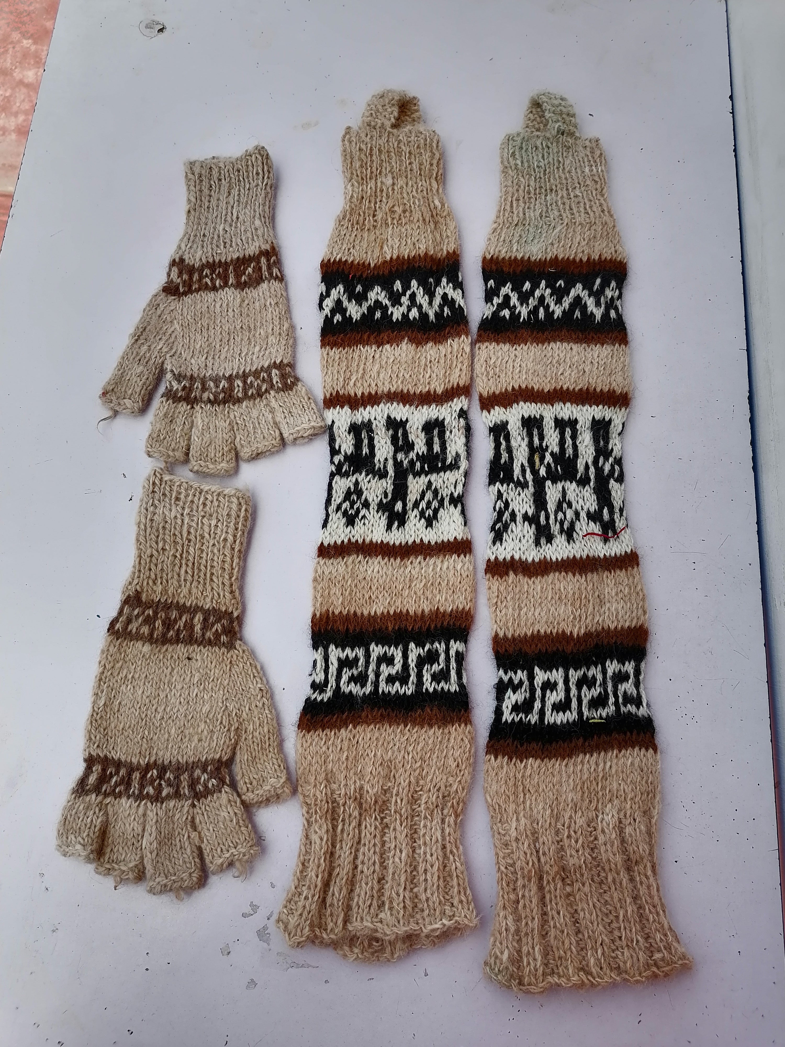 Warm Winter Alpaca Wool Knitted Leg Warmer