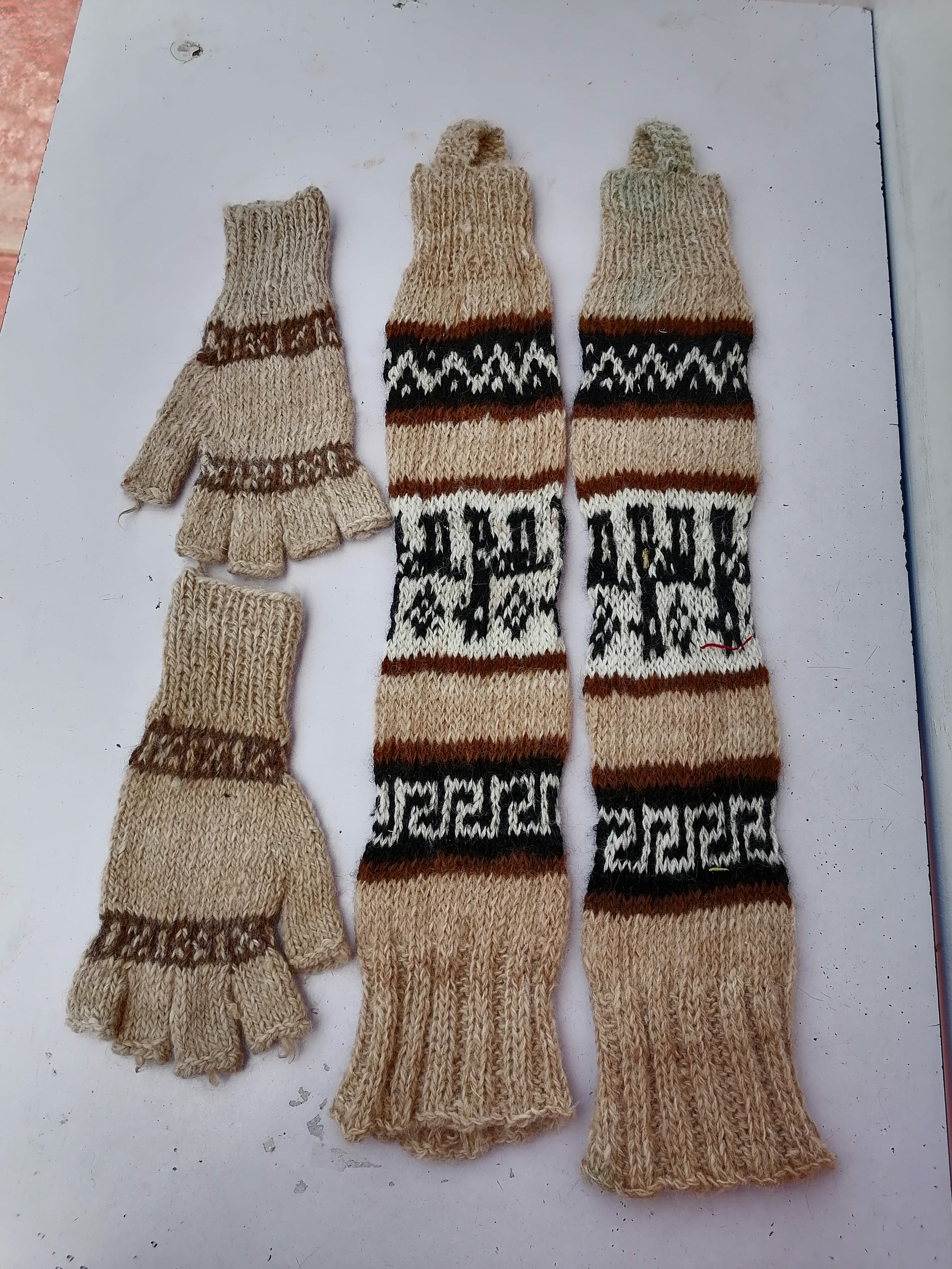 Warm Winter Alpaca Wool Knitted Leg Warmer