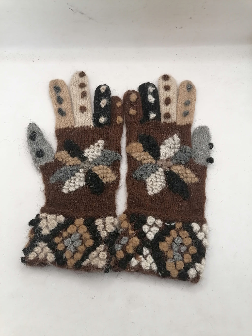 Unisex Gloves Knitted Alpaca Wool Winter Warm Cusco