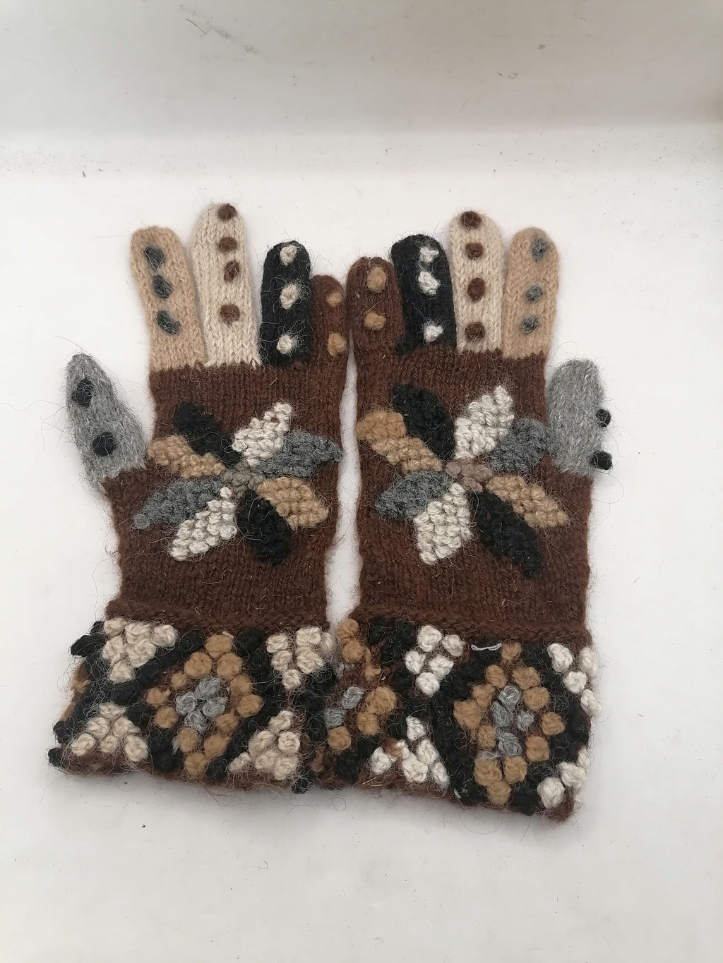 Unisex Gloves Knitted Alpaca Wool Winter Warm Cusco