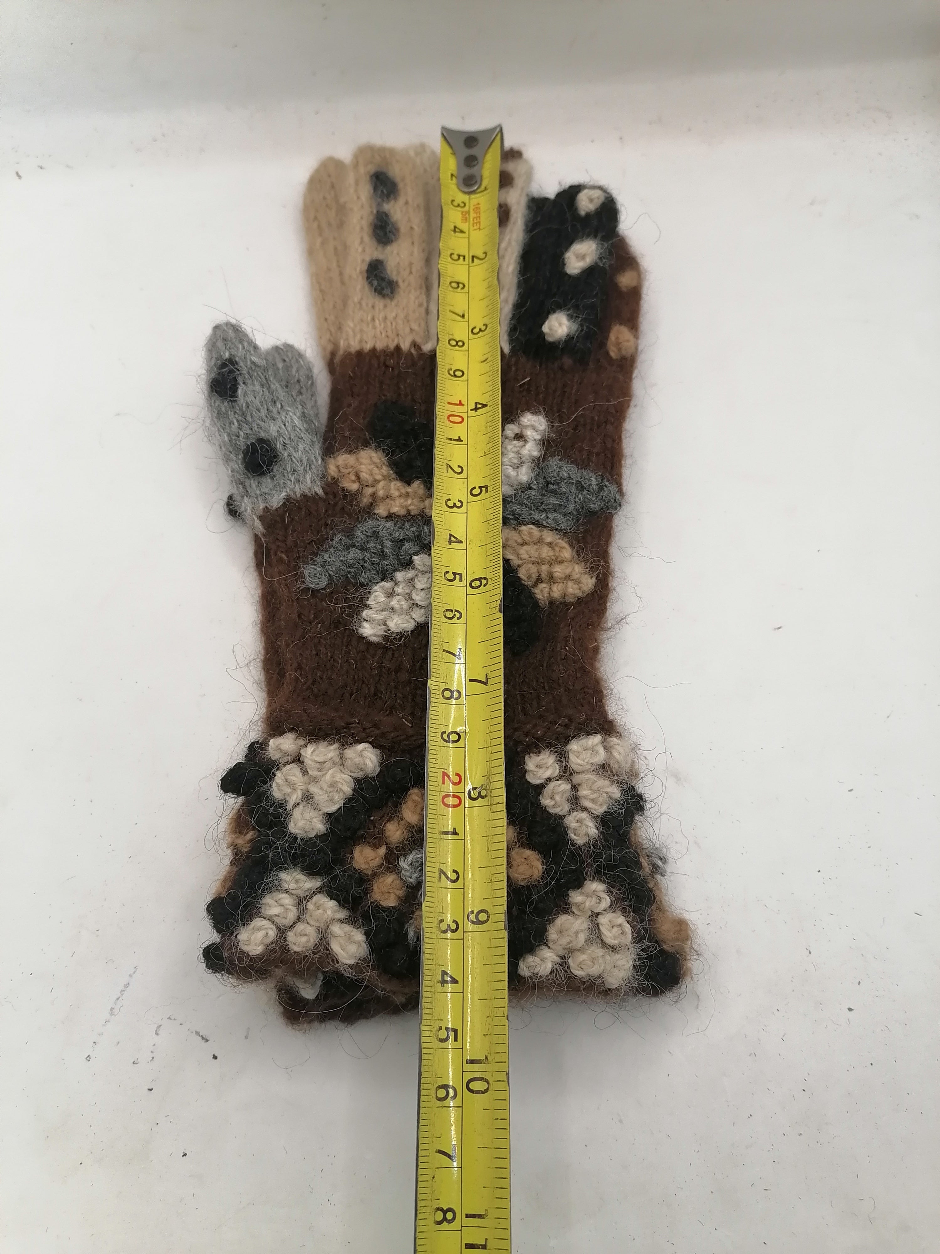 Unisex Gloves Knitted Alpaca Wool Winter Warm Cusco