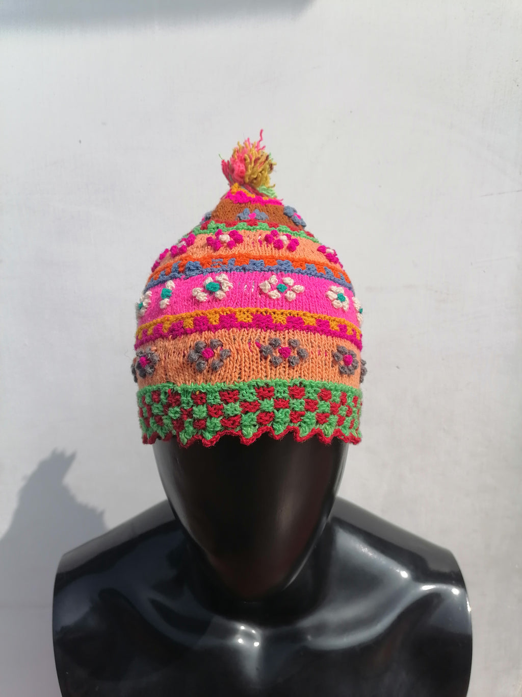 Unisex Knitted Wool Chullo for Warm Winter in Cusco
