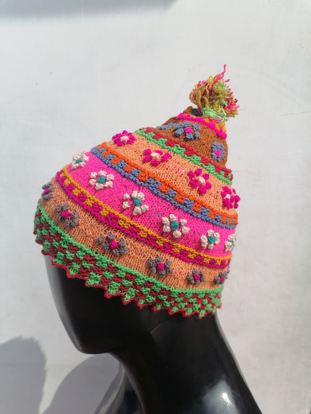 Unisex Knitted Wool Chullo for Warm Winter in Cusco