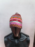 Unisex Knitted Wool Chullo Hat, Traditional Andean Winter Hat